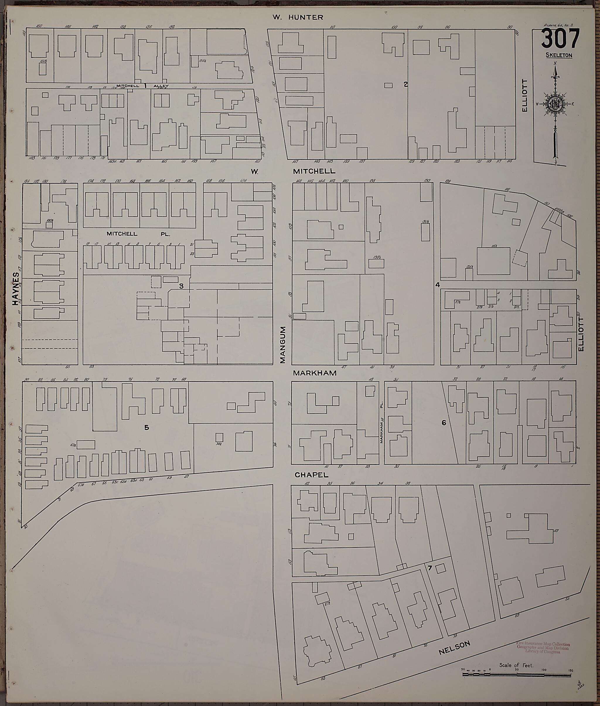 This old map of Atlanta, Fulton County, Georgia was created by Sanborn Map Company in 1911