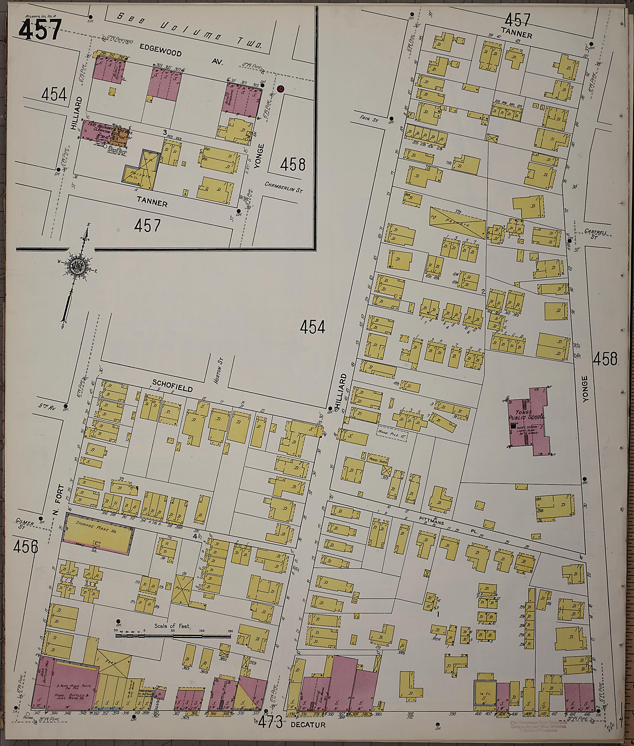 This old map of Atlanta, Fulton County, Georgia was created by Sanborn Map Company in 1911