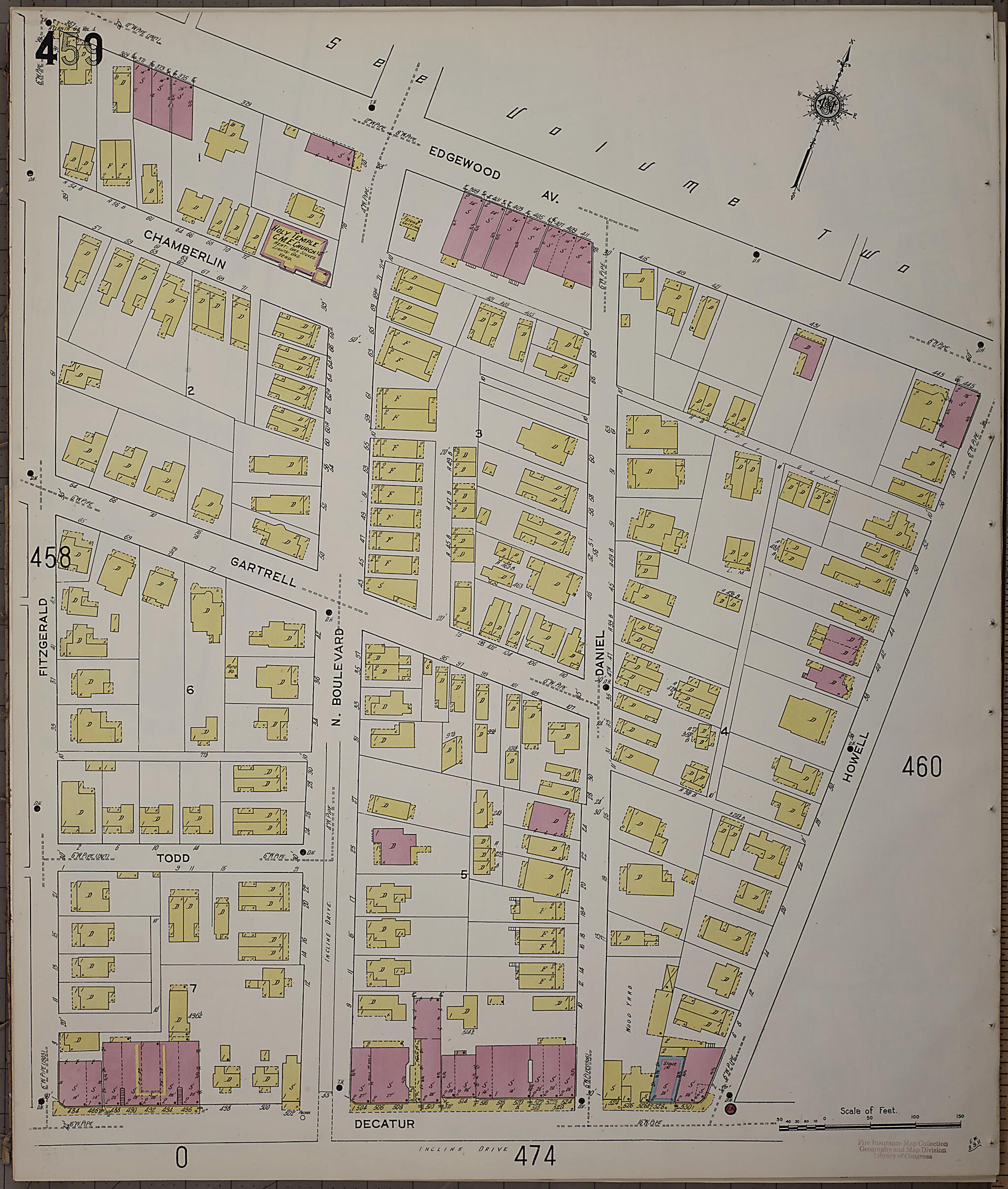 This old map of Atlanta, Fulton County, Georgia was created by Sanborn Map Company in 1911