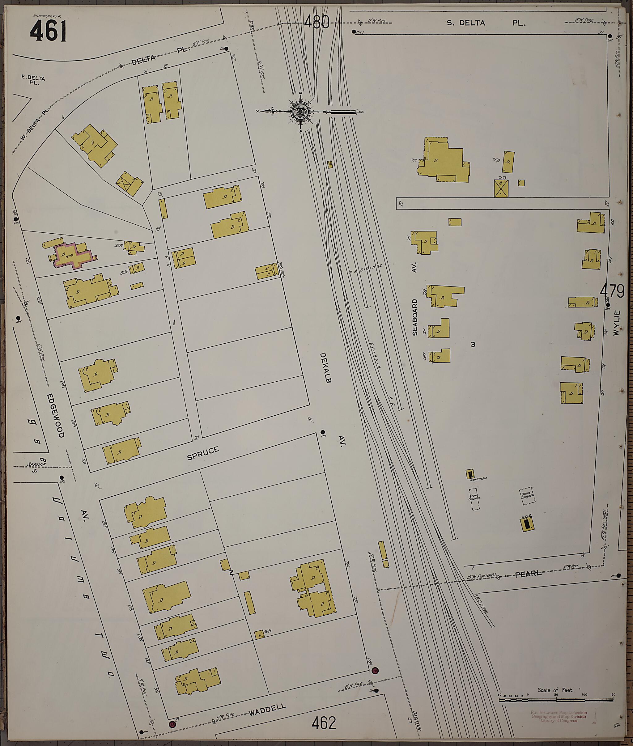 This old map of Atlanta, Fulton County, Georgia was created by Sanborn Map Company in 1911