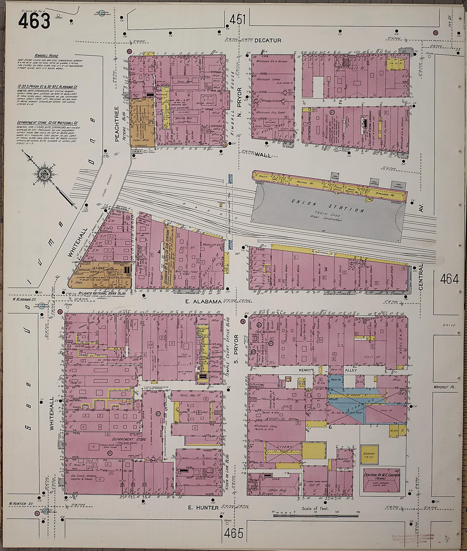 This old map of Atlanta, Fulton County, Georgia was created by Sanborn Map Company in 1911