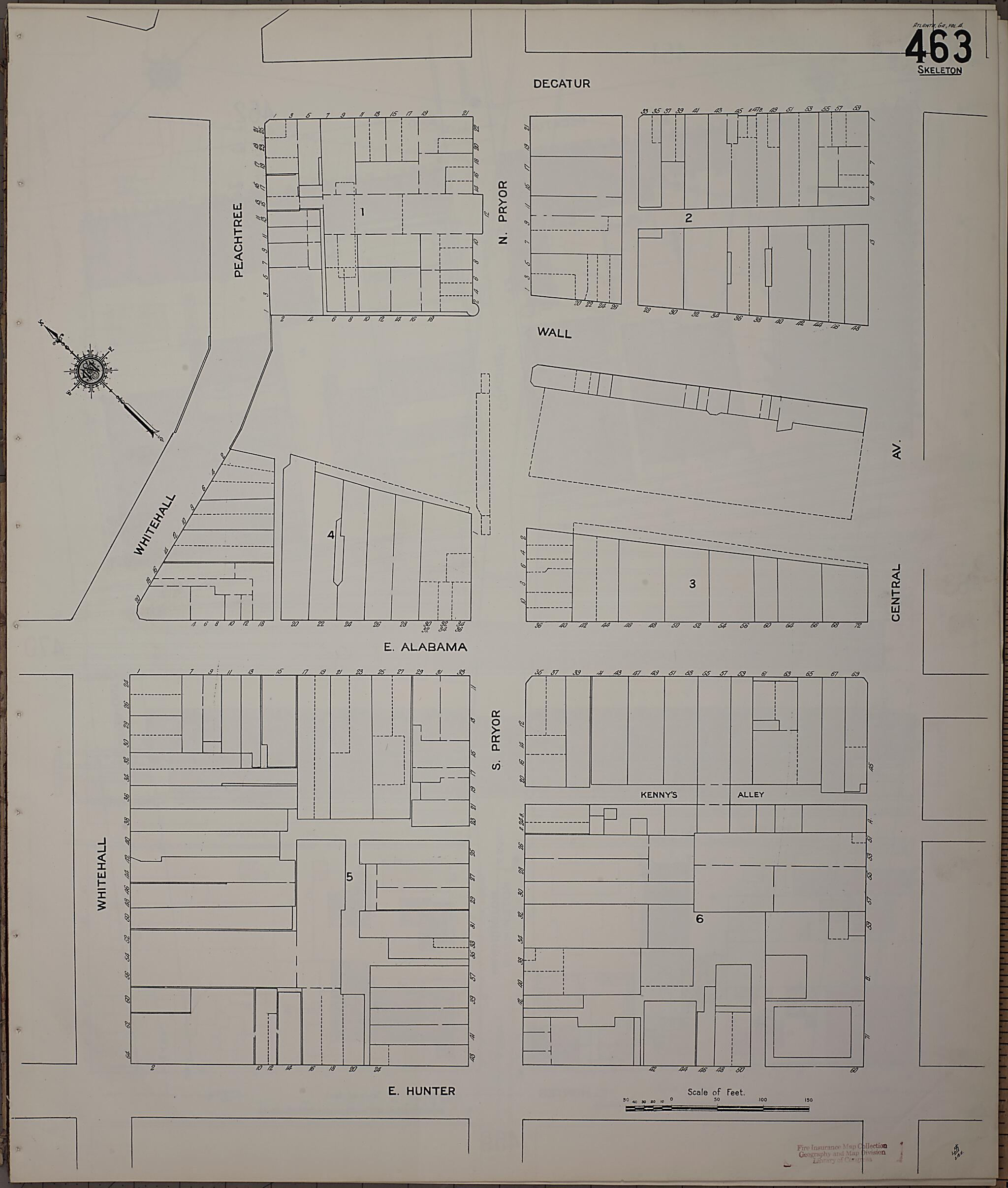 This old map of Atlanta, Fulton County, Georgia was created by Sanborn Map Company in 1911