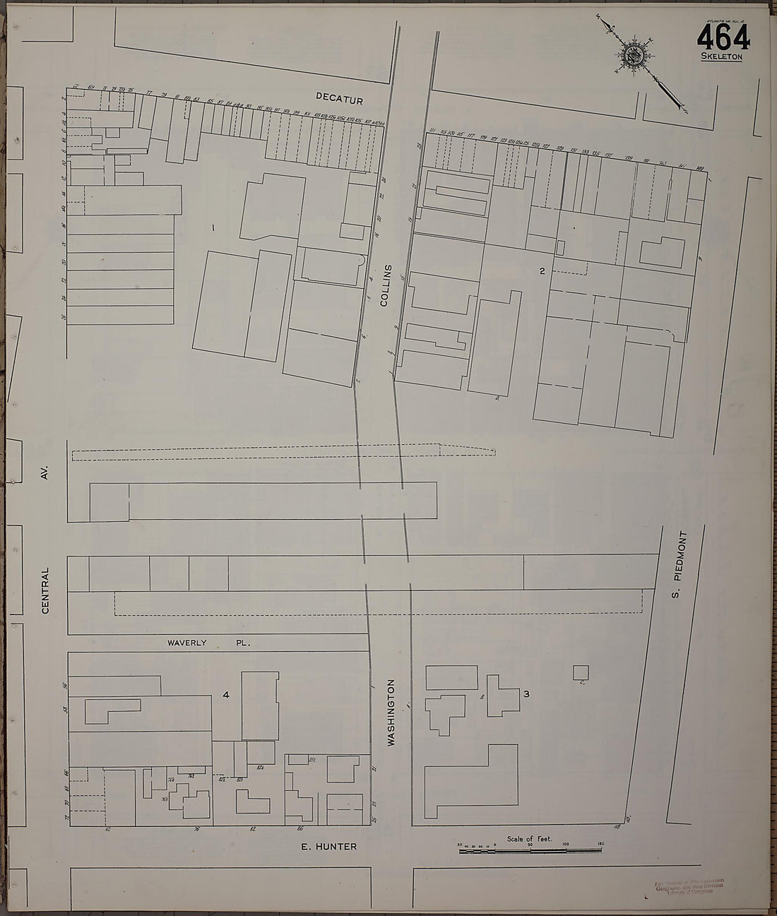 This old map of Atlanta, Fulton County, Georgia was created by Sanborn Map Company in 1911