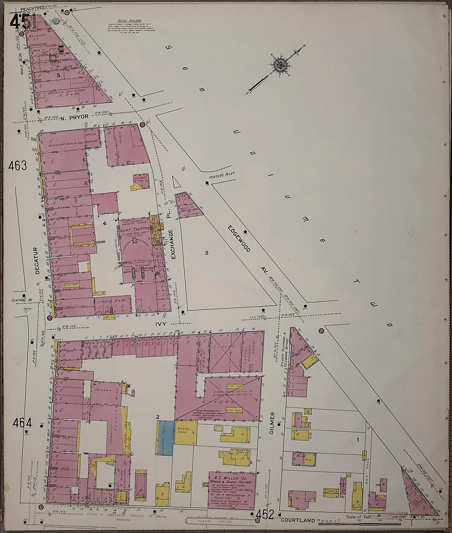 This old map of Atlanta, Fulton County, Georgia was created by Sanborn Map Company in 1911