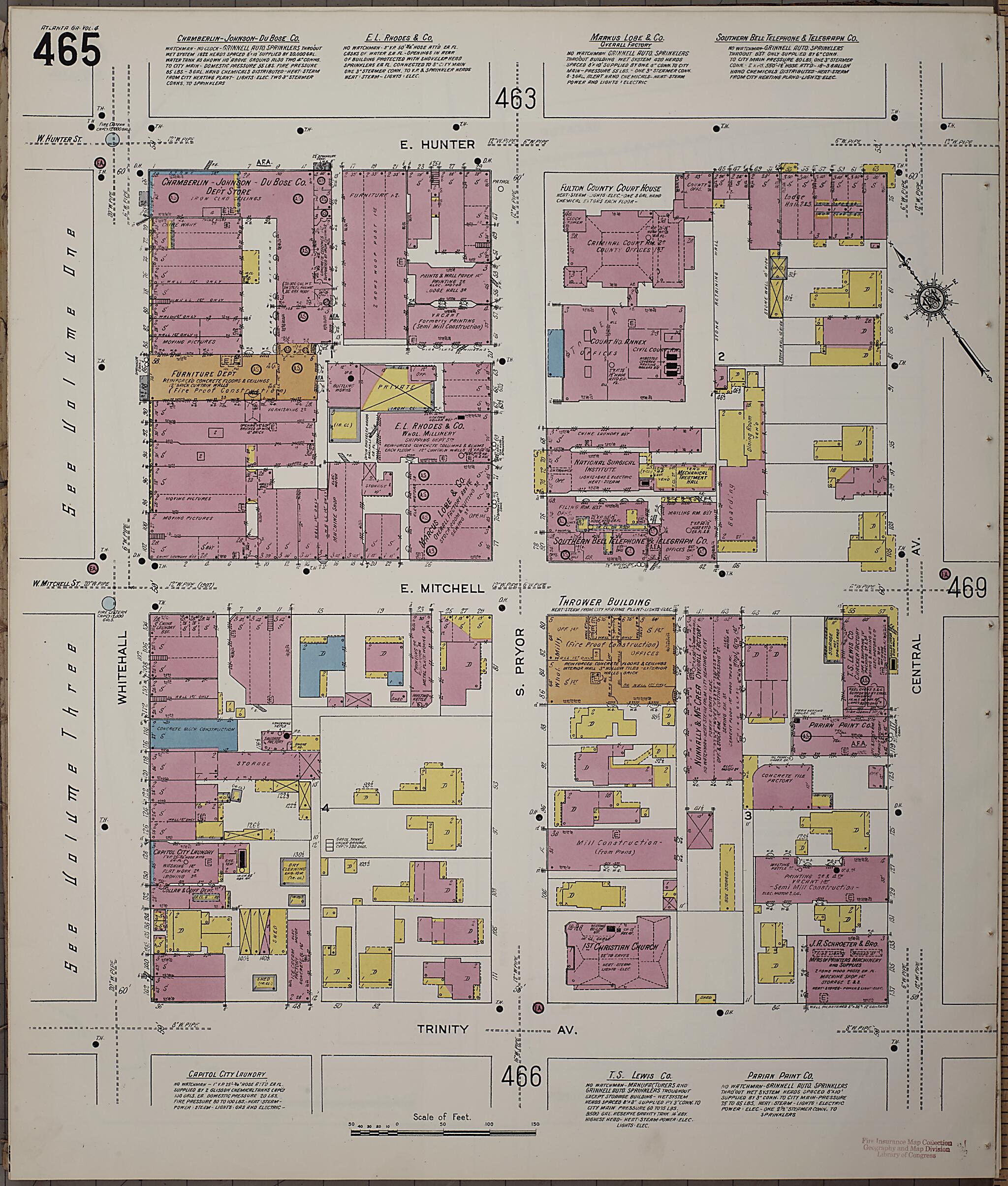 This old map of Atlanta, Fulton County, Georgia was created by Sanborn Map Company in 1911