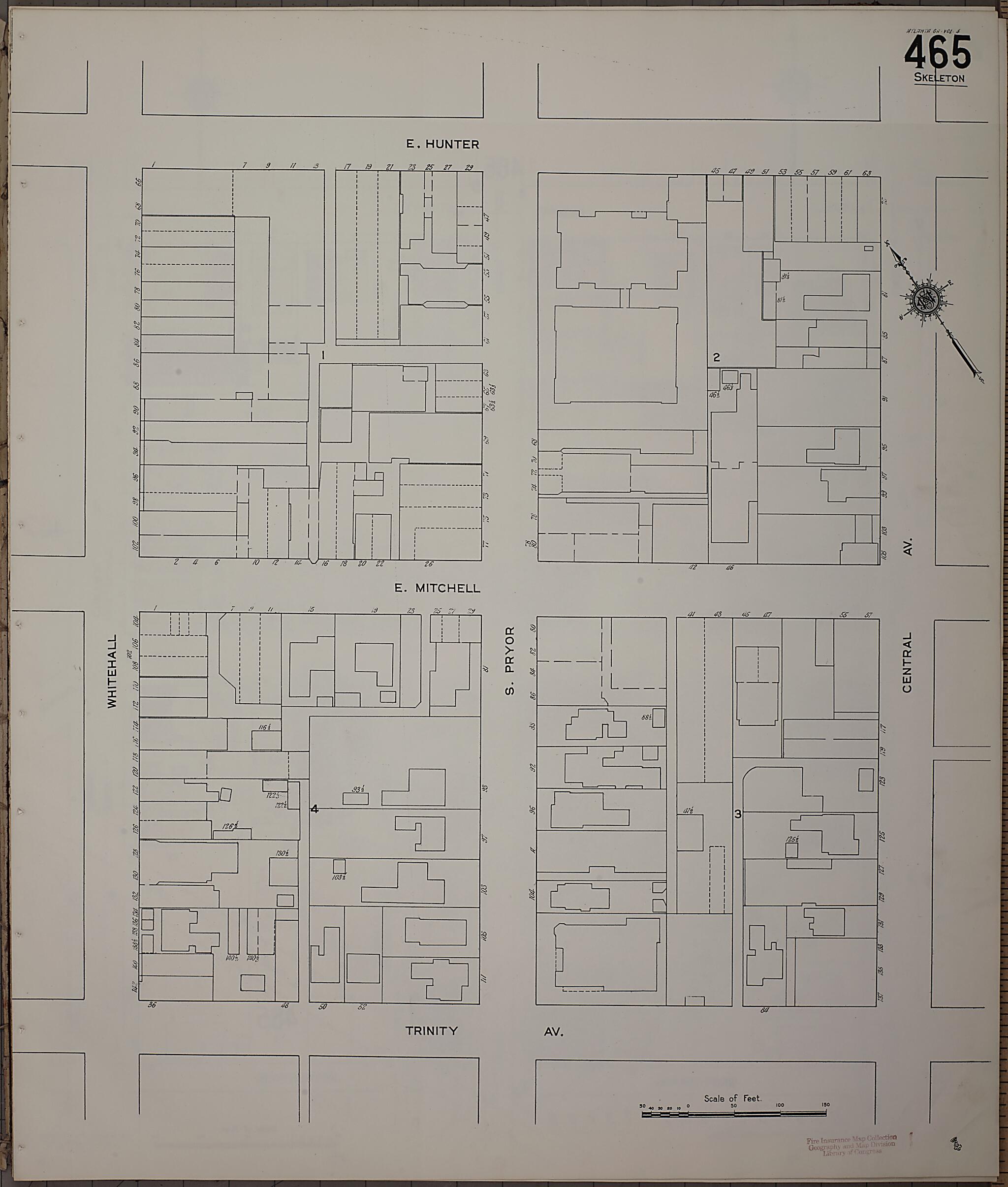 This old map of Atlanta, Fulton County, Georgia was created by Sanborn Map Company in 1911