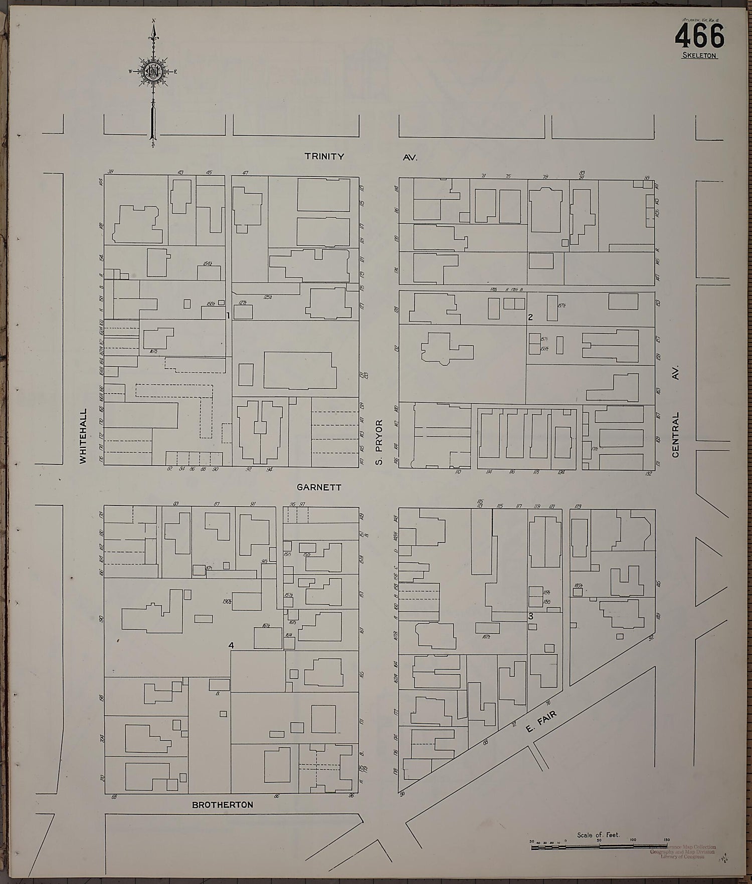 This old map of Atlanta, Fulton County, Georgia was created by Sanborn Map Company in 1911