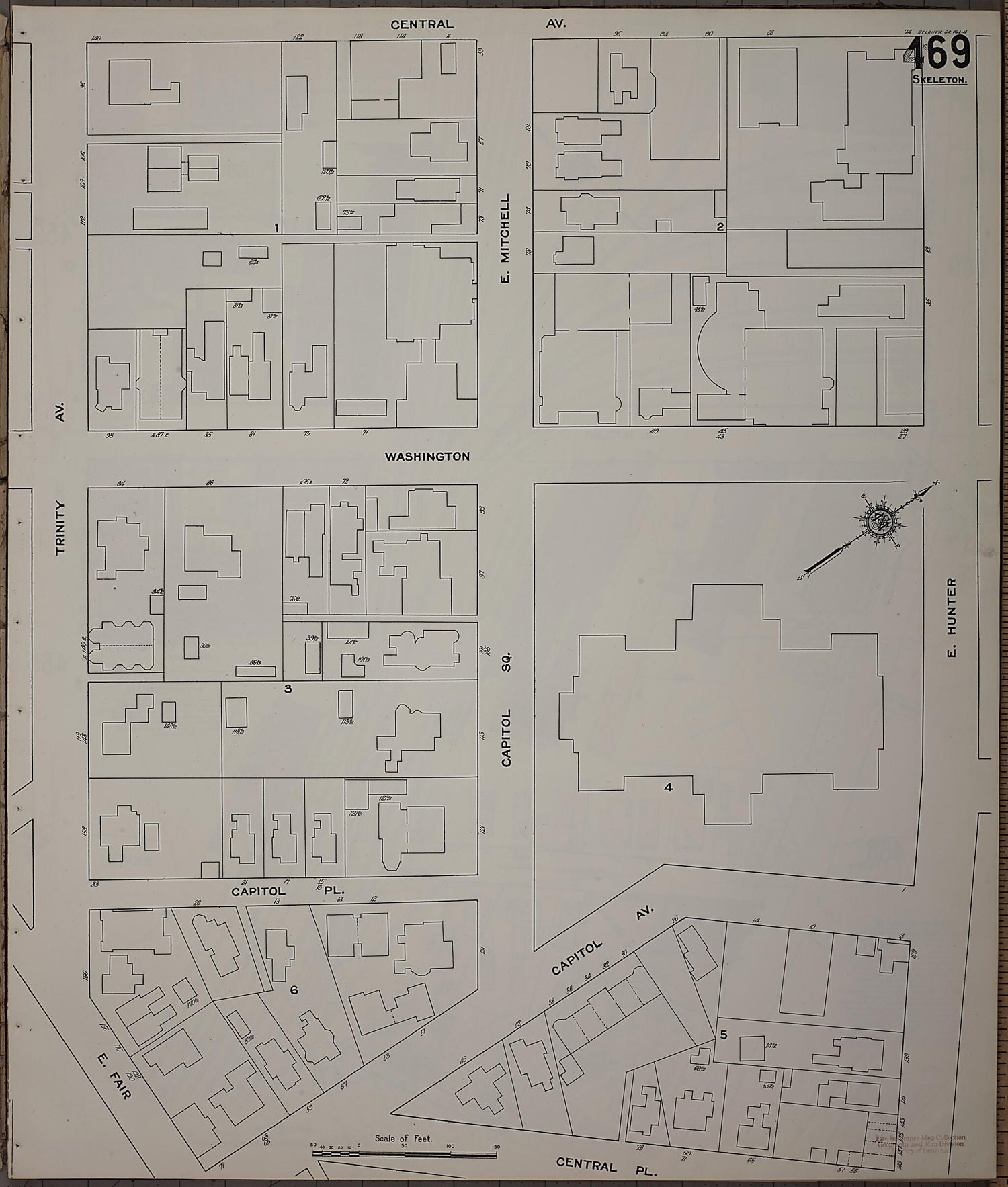 This old map of Atlanta, Fulton County, Georgia was created by Sanborn Map Company in 1911