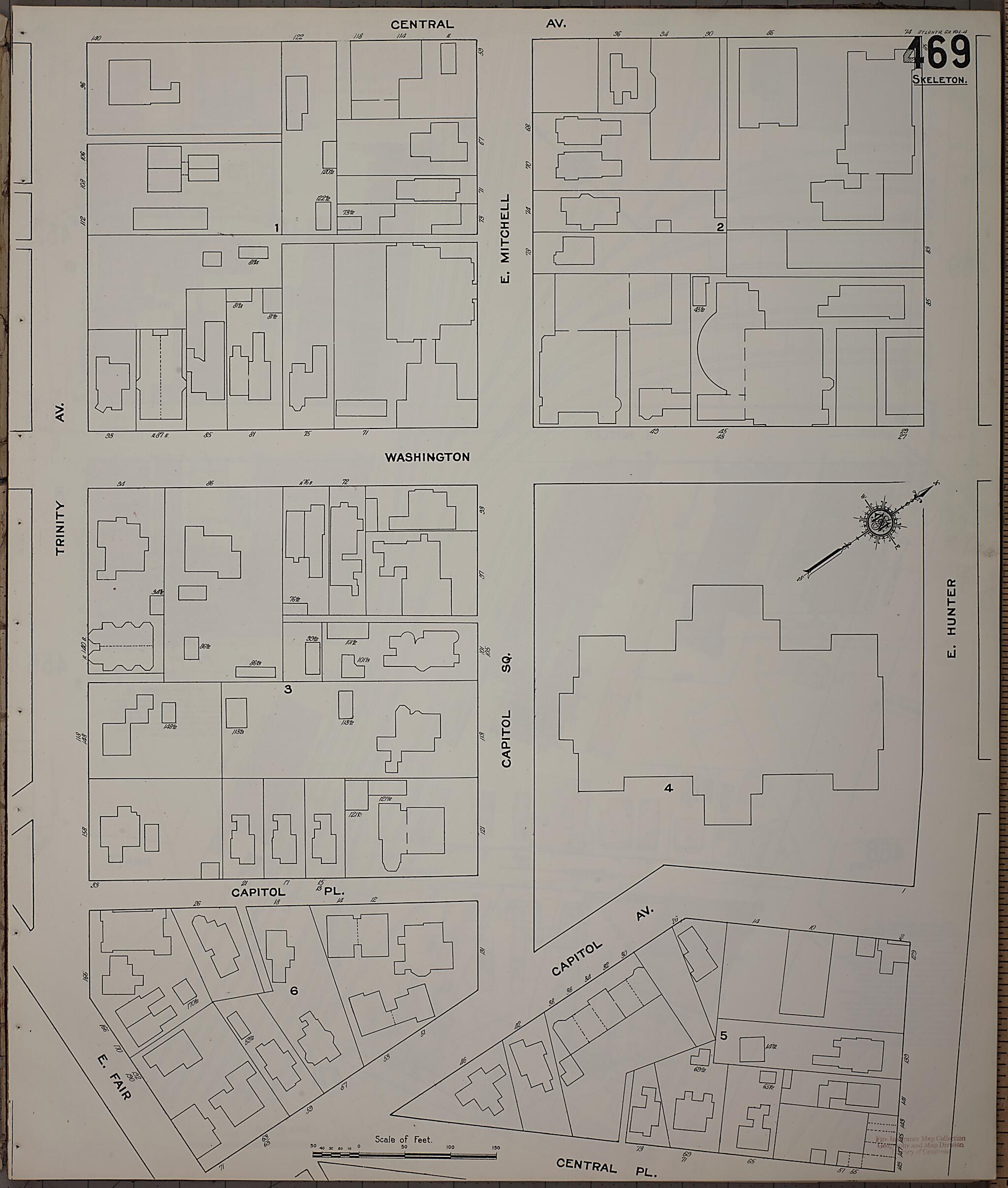 This old map of Atlanta, Fulton County, Georgia was created by Sanborn Map Company in 1911