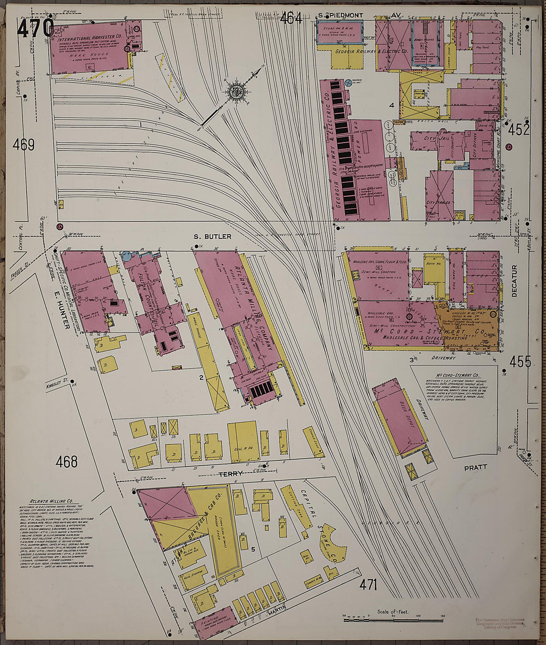 This old map of Atlanta, Fulton County, Georgia was created by Sanborn Map Company in 1911