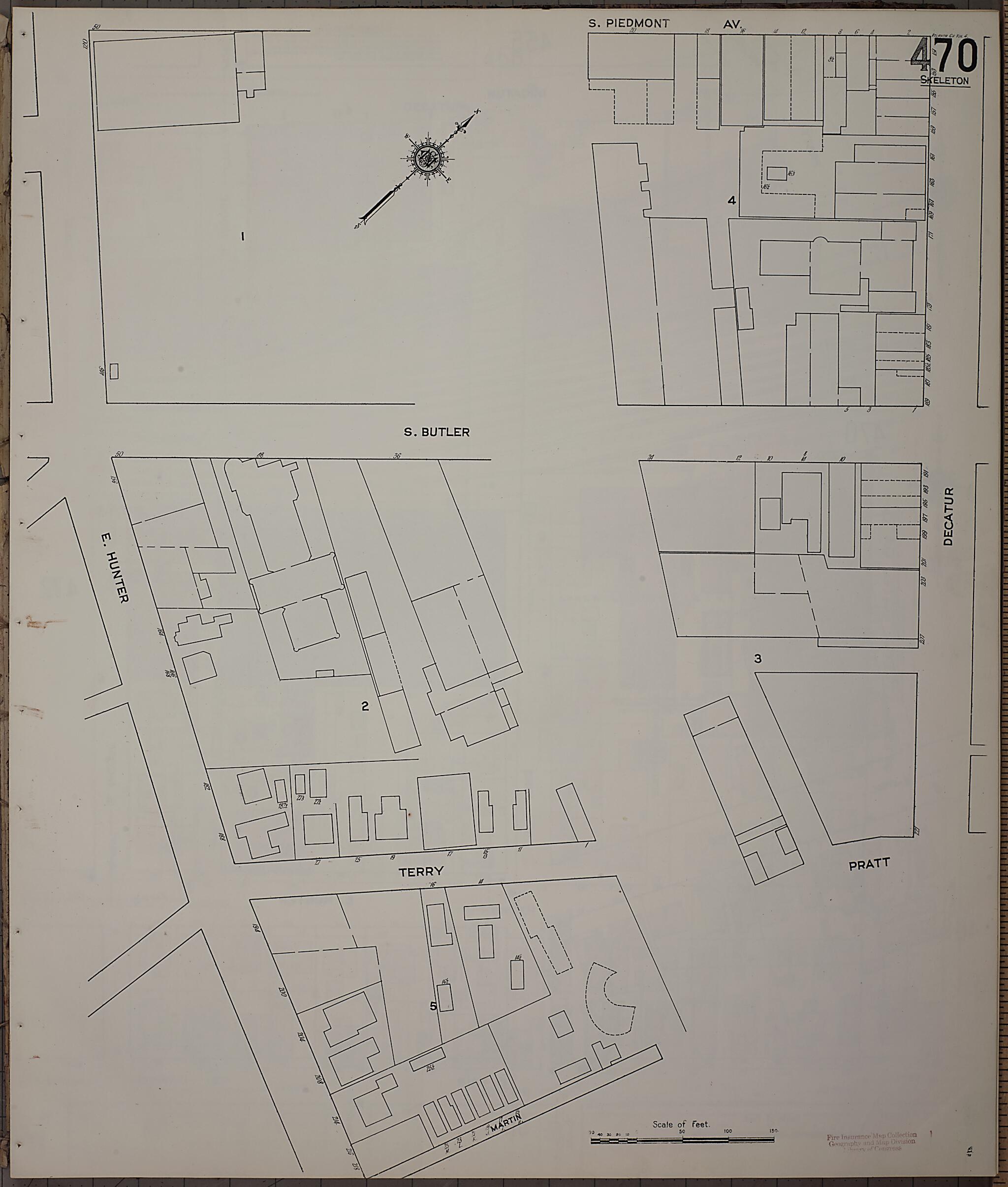 This old map of Atlanta, Fulton County, Georgia was created by Sanborn Map Company in 1911