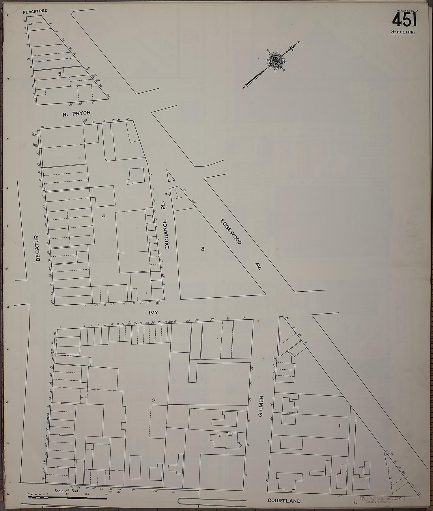 This old map of Atlanta, Fulton County, Georgia was created by Sanborn Map Company in 1911