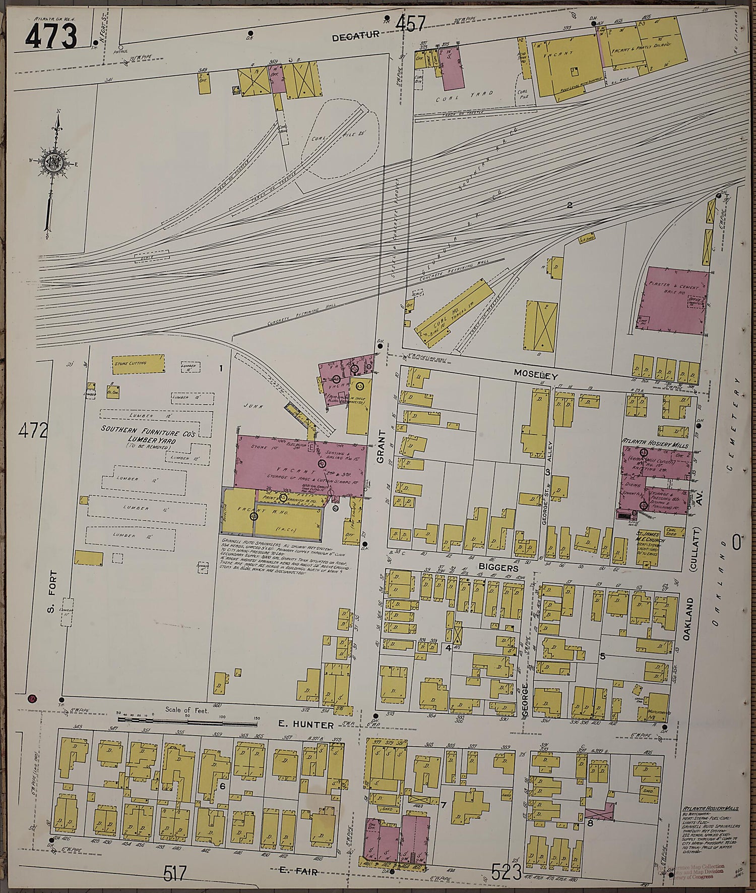 This old map of Atlanta, Fulton County, Georgia was created by Sanborn Map Company in 1911