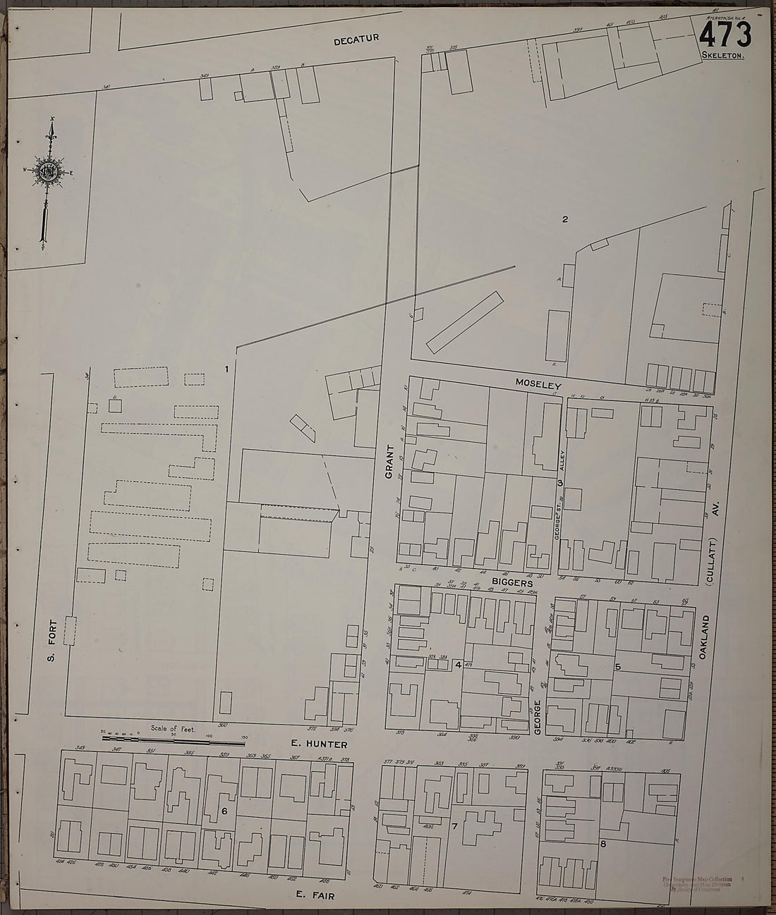 This old map of Atlanta, Fulton County, Georgia was created by Sanborn Map Company in 1911