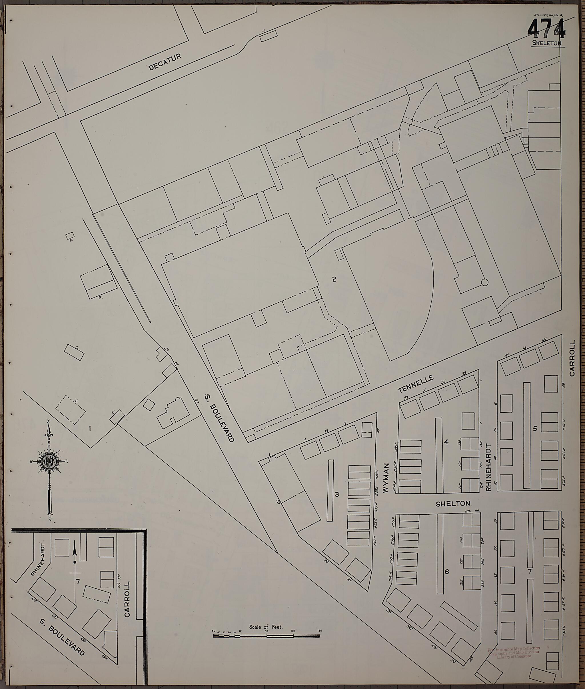 This old map of Atlanta, Fulton County, Georgia was created by Sanborn Map Company in 1911