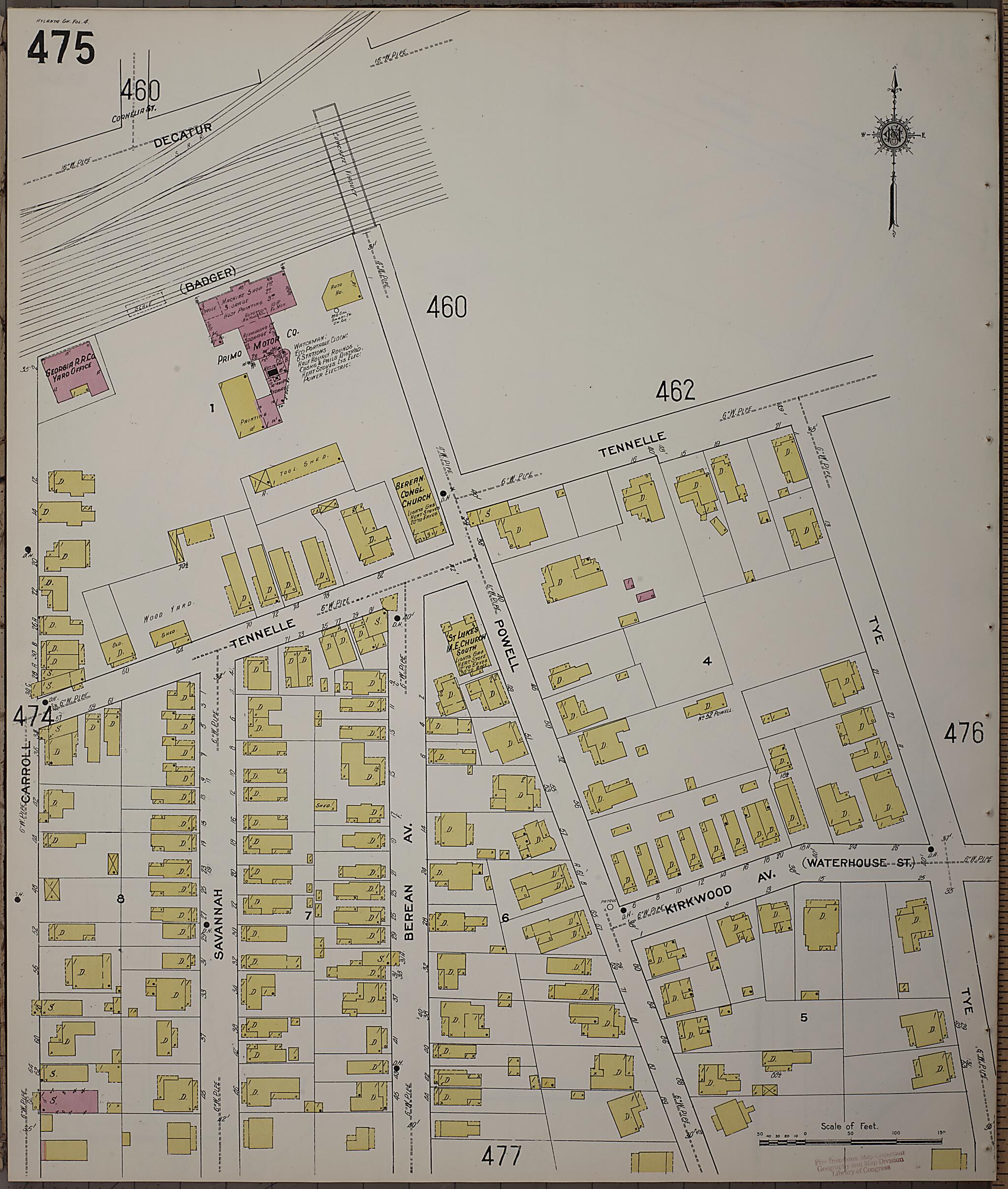 This old map of Atlanta, Fulton County, Georgia was created by Sanborn Map Company in 1911