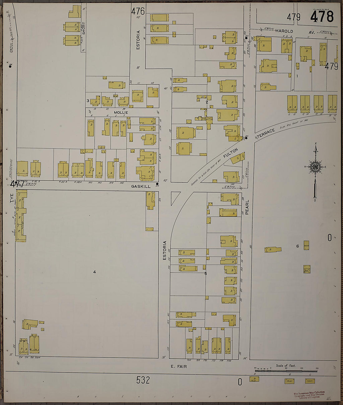 This old map of Atlanta, Fulton County, Georgia was created by Sanborn Map Company in 1911