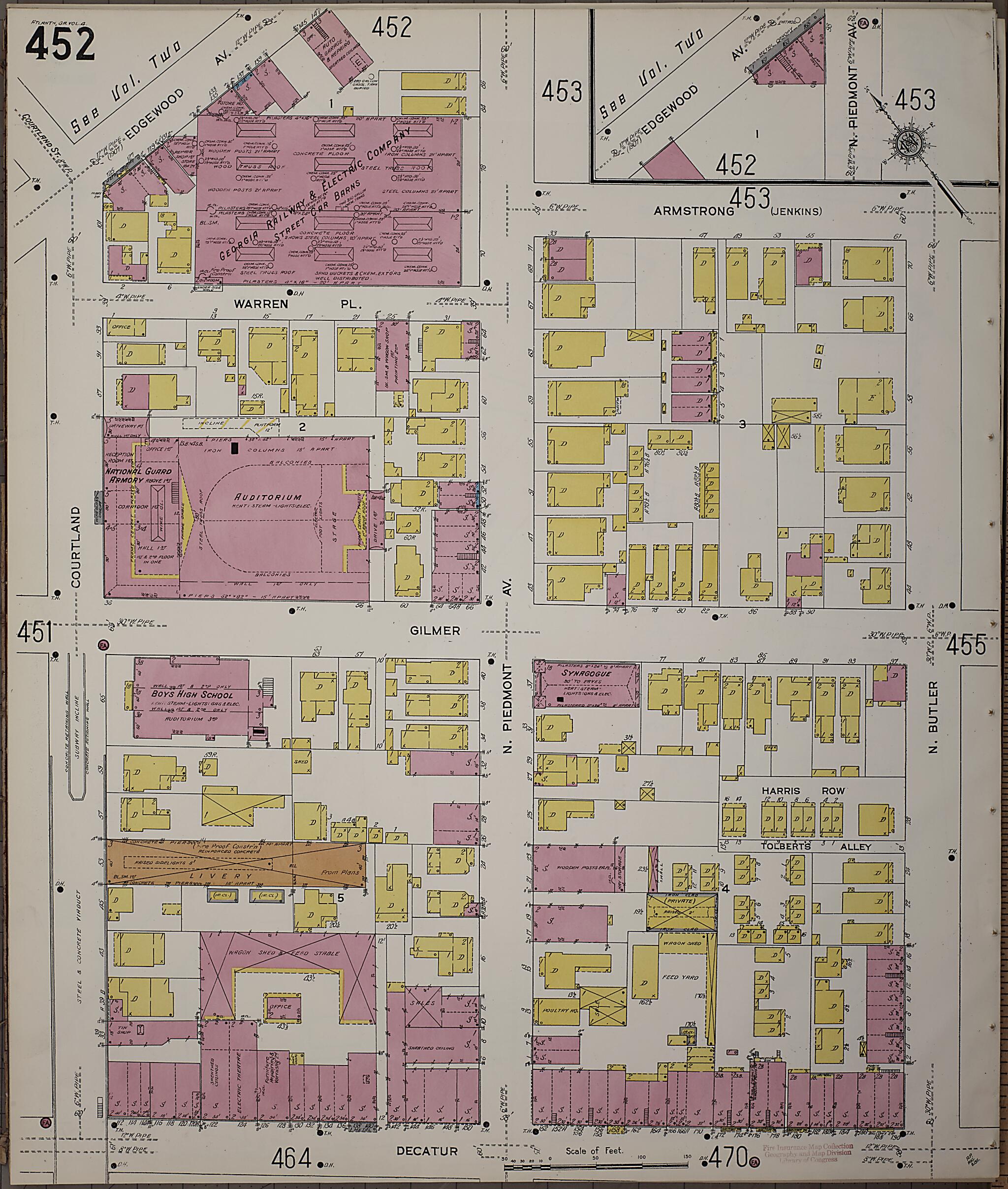 This old map of Atlanta, Fulton County, Georgia was created by Sanborn Map Company in 1911