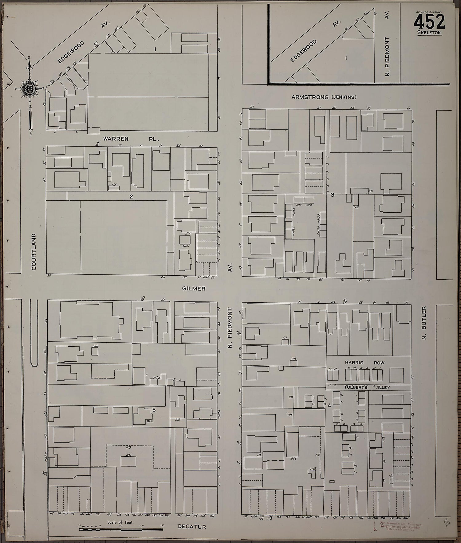 This old map of Atlanta, Fulton County, Georgia was created by Sanborn Map Company in 1911