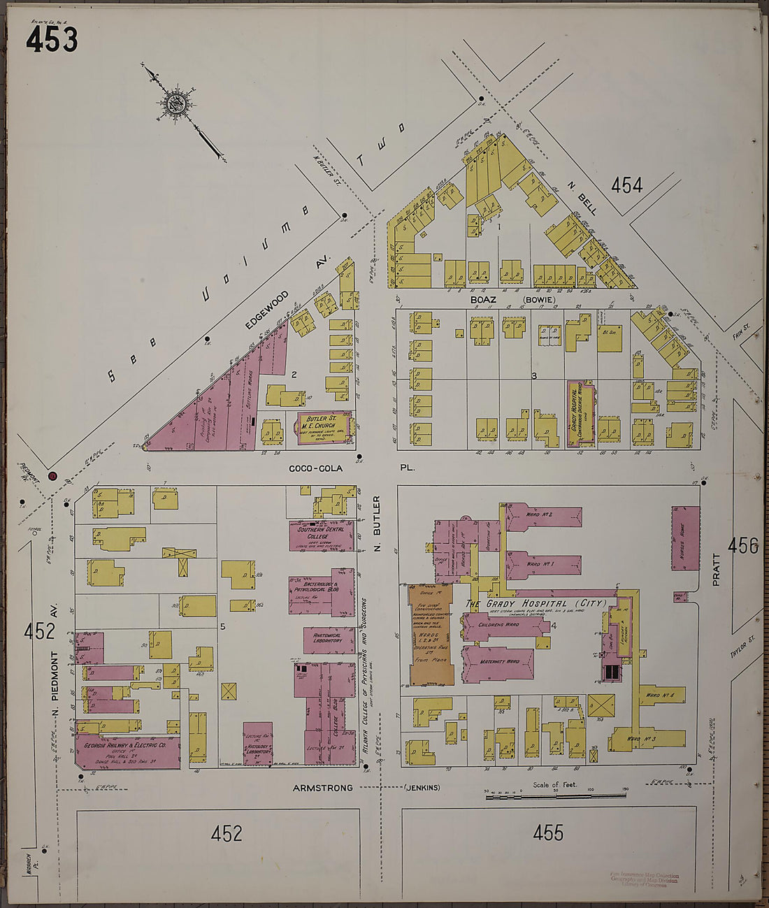 This old map of Atlanta, Fulton County, Georgia was created by Sanborn Map Company in 1911