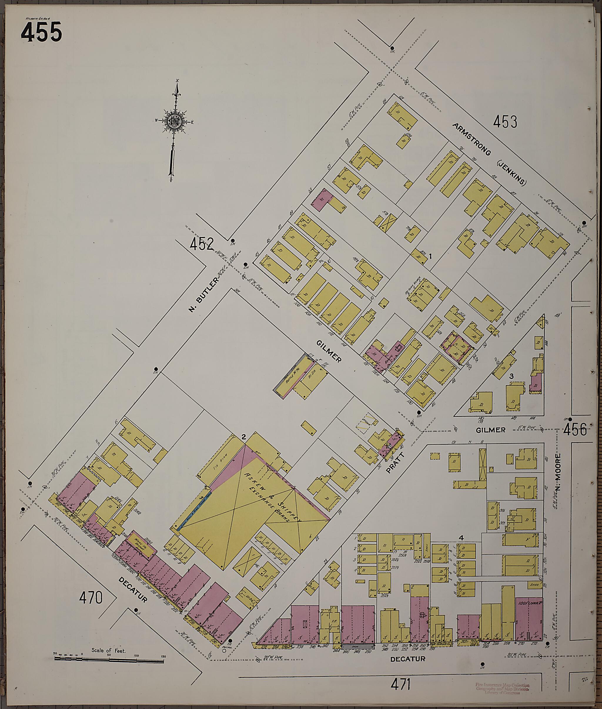 This old map of Atlanta, Fulton County, Georgia was created by Sanborn Map Company in 1911