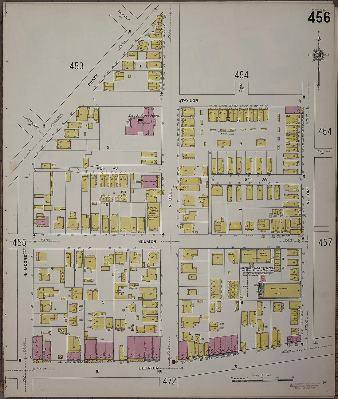 This old map of Atlanta, Fulton County, Georgia was created by Sanborn Map Company in 1911