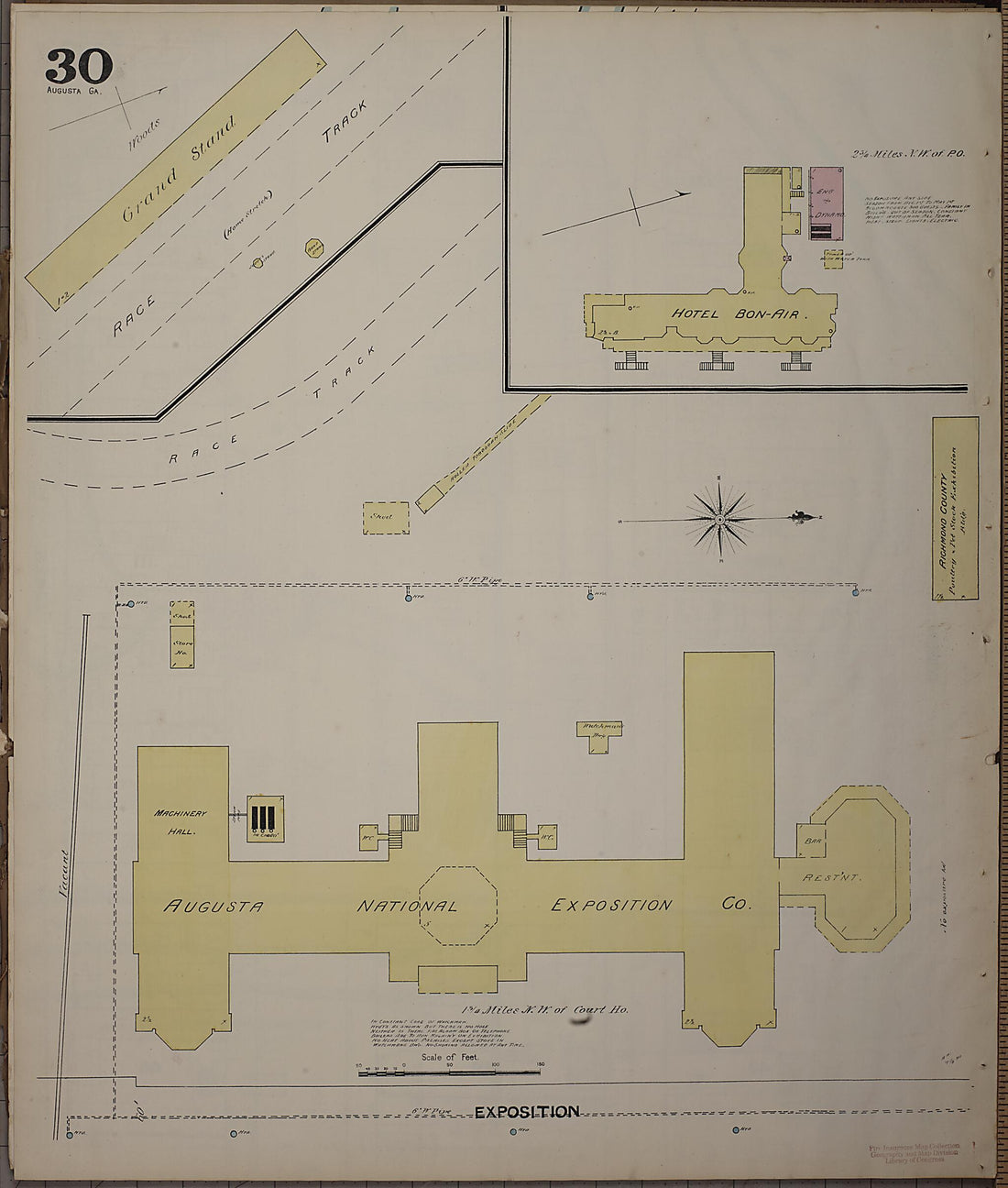 This old map of Augusta, Richmond County, Georgia was created by Sanborn Map Company in 1890