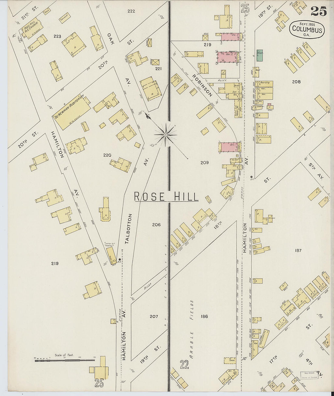 This old map of Columbus, Muscogee County, Georgia was created by Sanborn Map Company in 1895