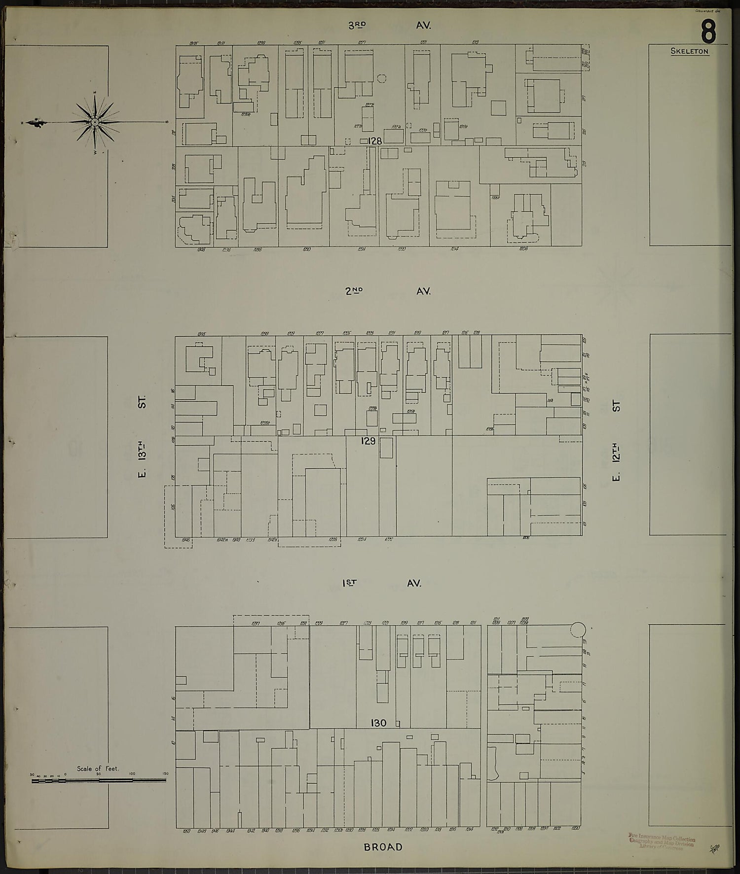 This old map of Columbus, Muscogee County, Georgia was created by Sanborn Map Company in 1907