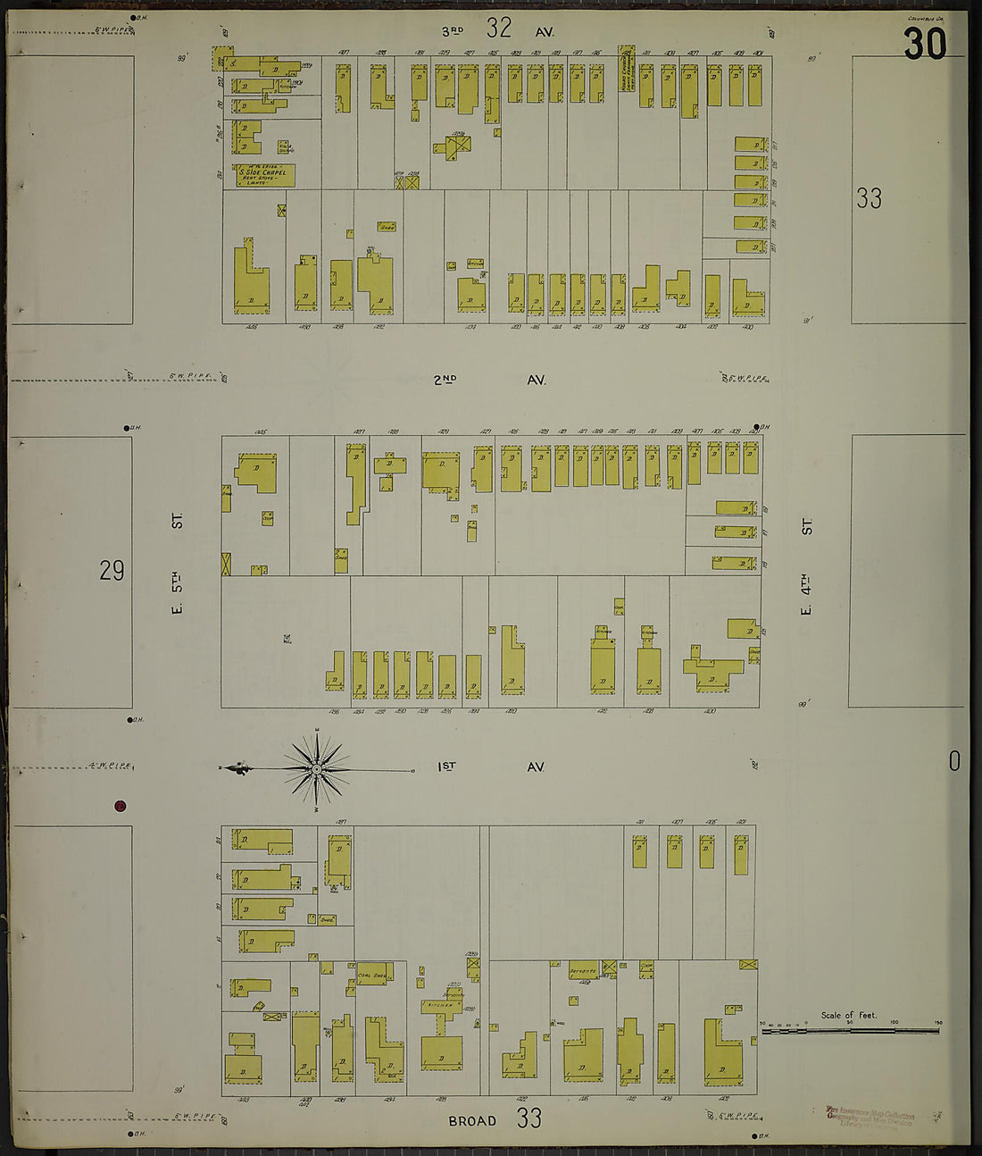 This old map of Columbus, Muscogee County, Georgia was created by Sanborn Map Company in 1907