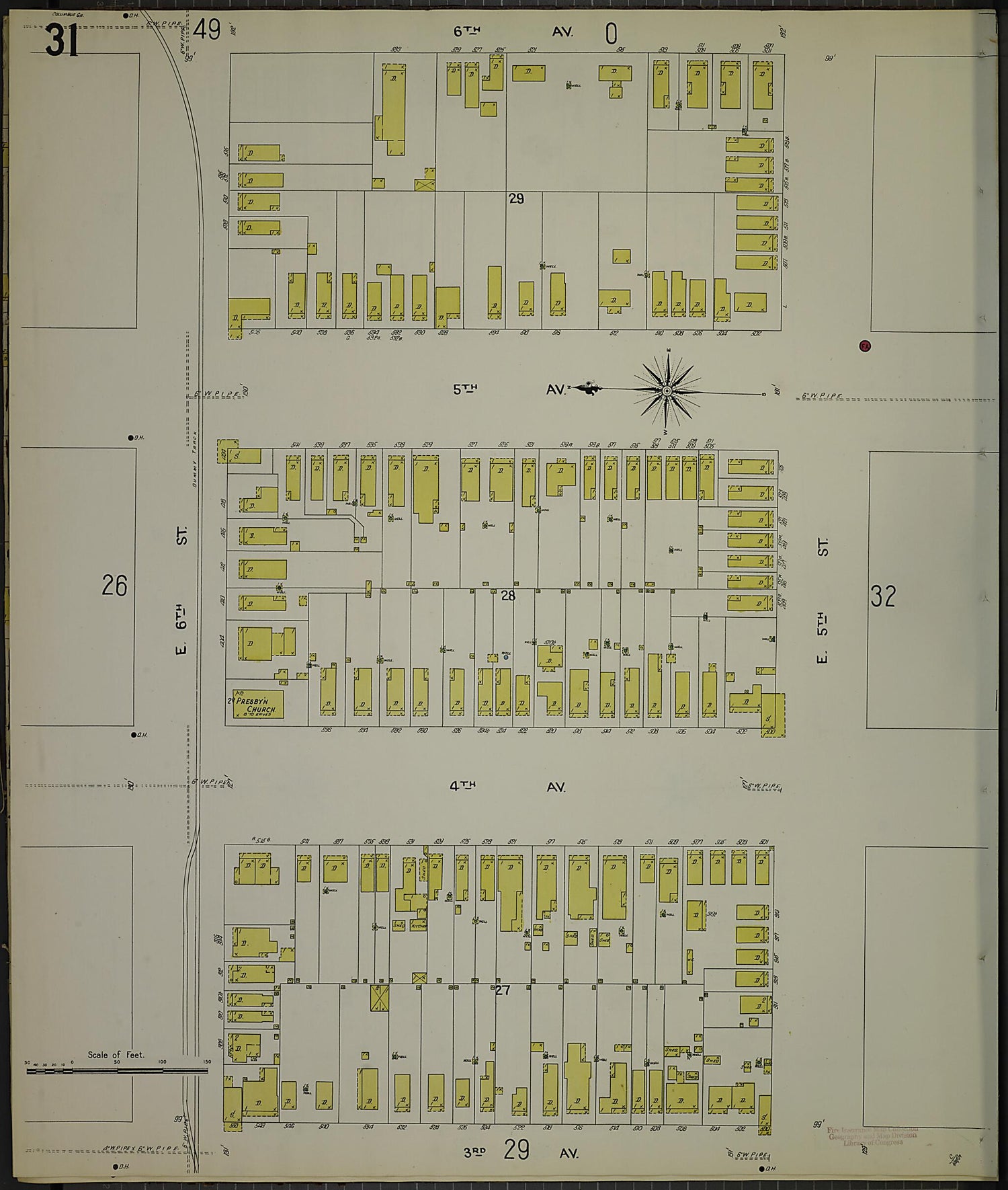 This old map of Columbus, Muscogee County, Georgia was created by Sanborn Map Company in 1907