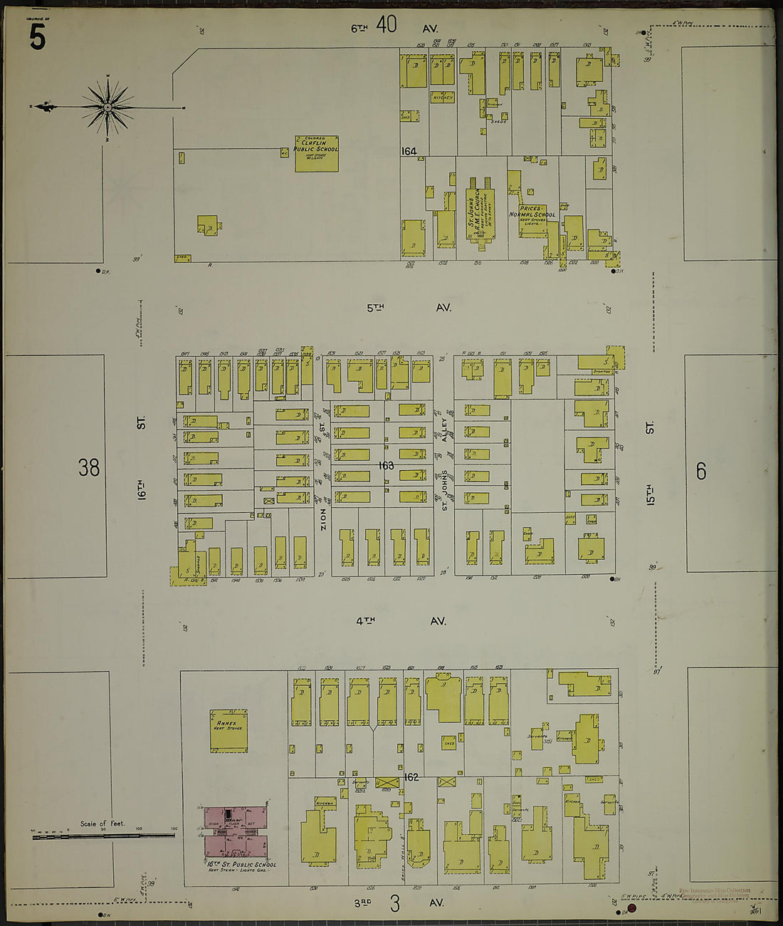 This old map of Columbus, Muscogee County, Georgia was created by Sanborn Map Company in 1907