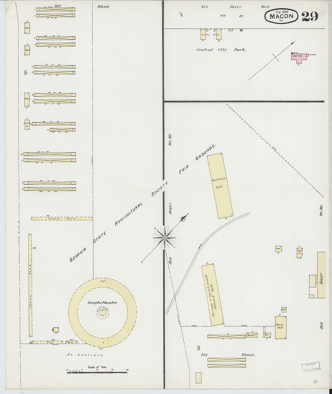 This old map of Macon, Jones County, Georgia was created by Sanborn Map Company in 1889