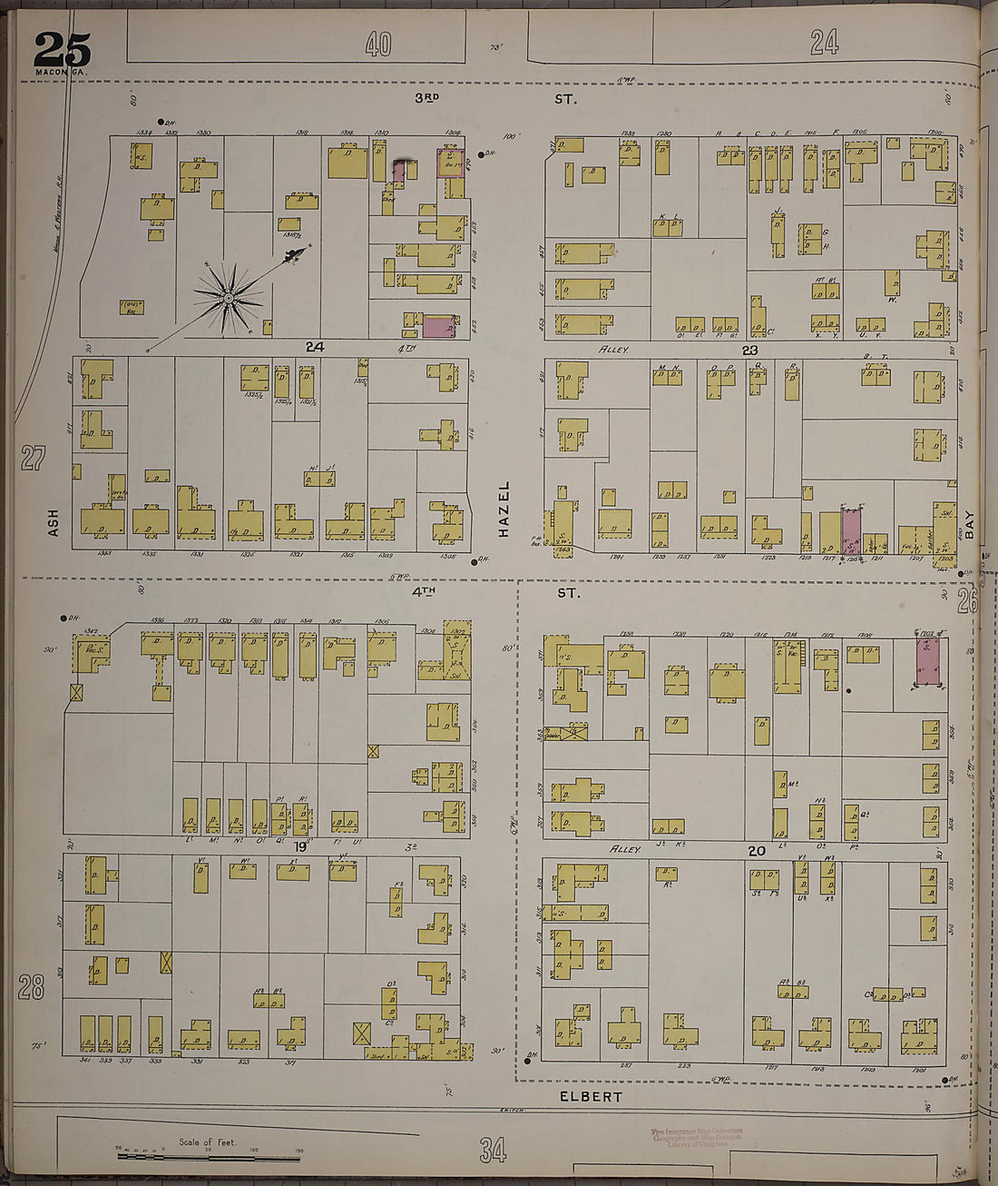This old map of Macon, Jones County, Georgia was created by Sanborn Map Company in 1895