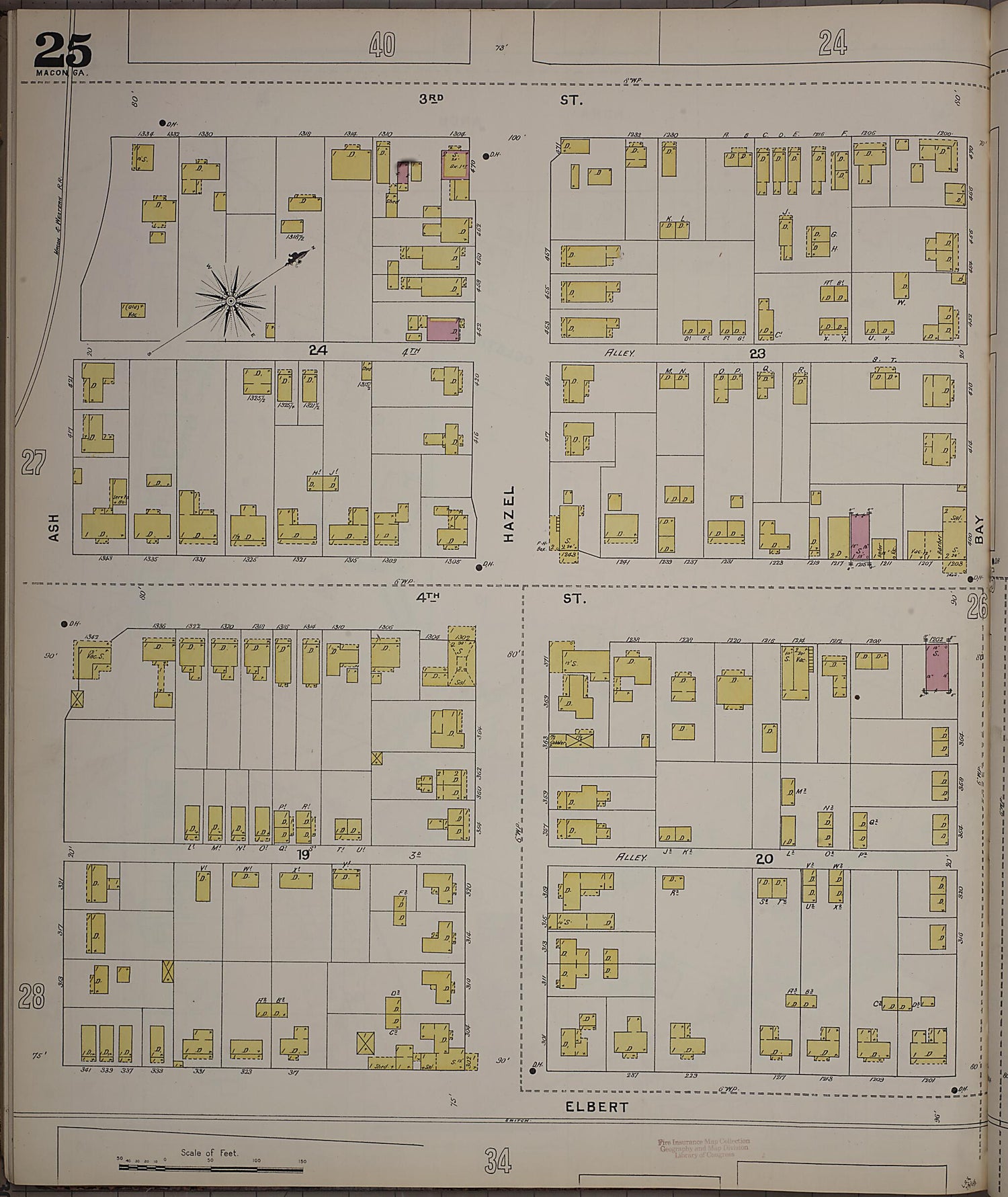 This old map of Macon, Jones County, Georgia was created by Sanborn Map Company in 1895