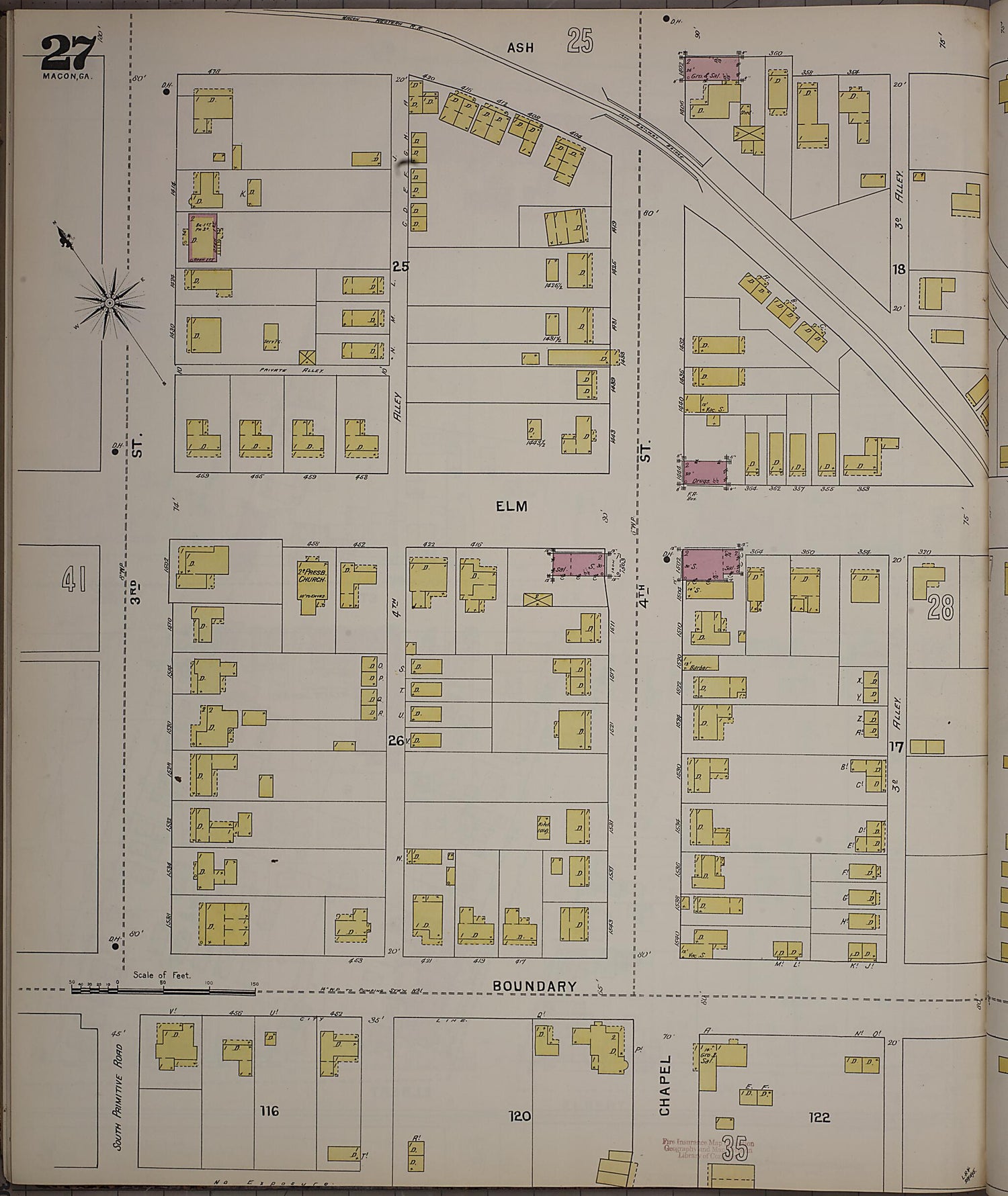 This old map of Macon, Jones County, Georgia was created by Sanborn Map Company in 1895