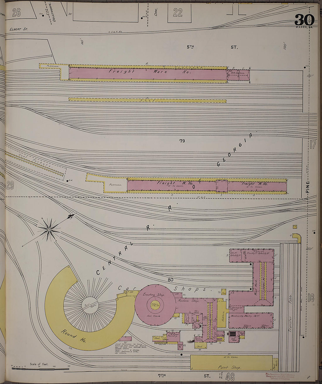 This old map of Macon, Jones County, Georgia was created by Sanborn Map Company in 1895