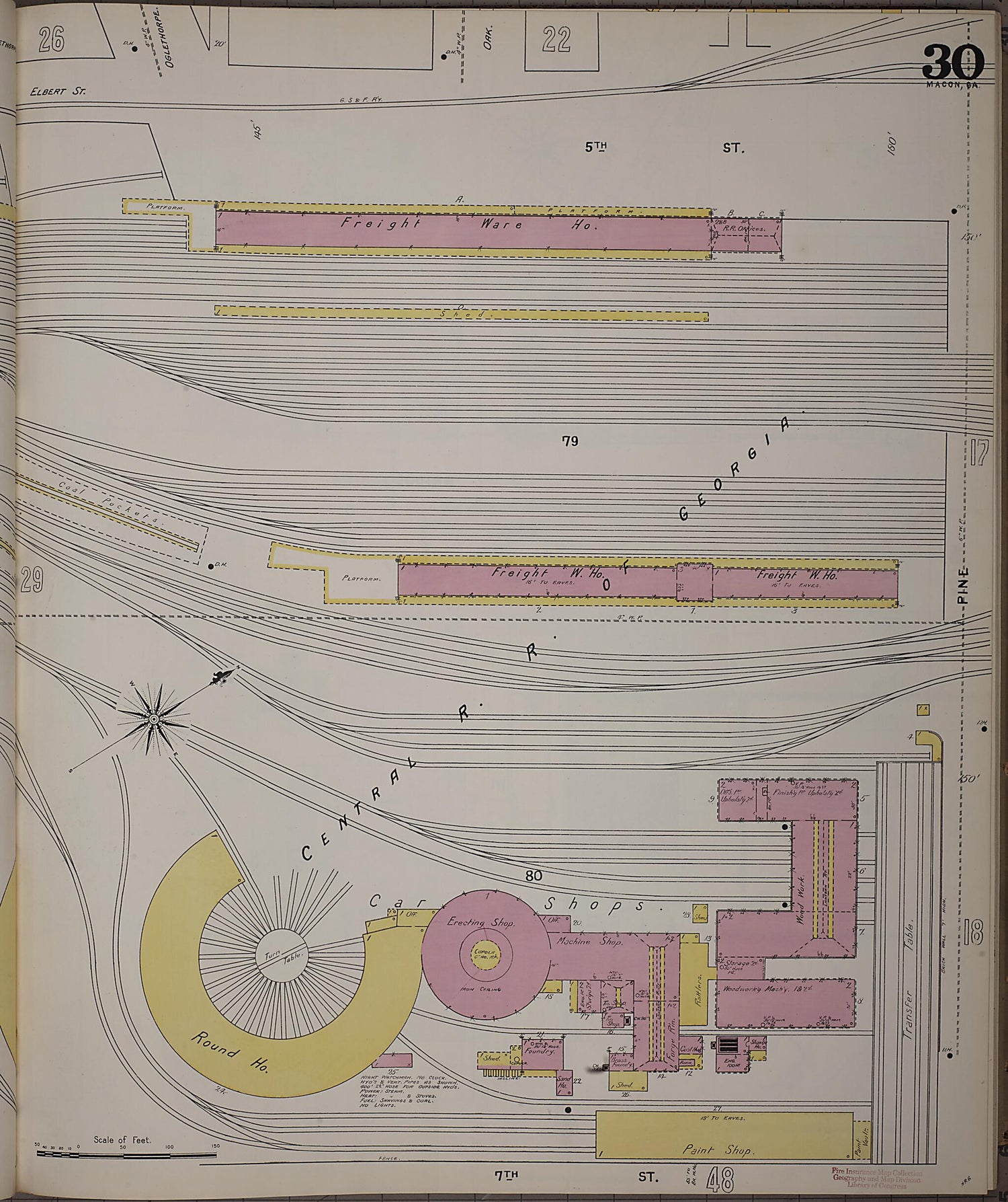 This old map of Macon, Jones County, Georgia was created by Sanborn Map Company in 1895