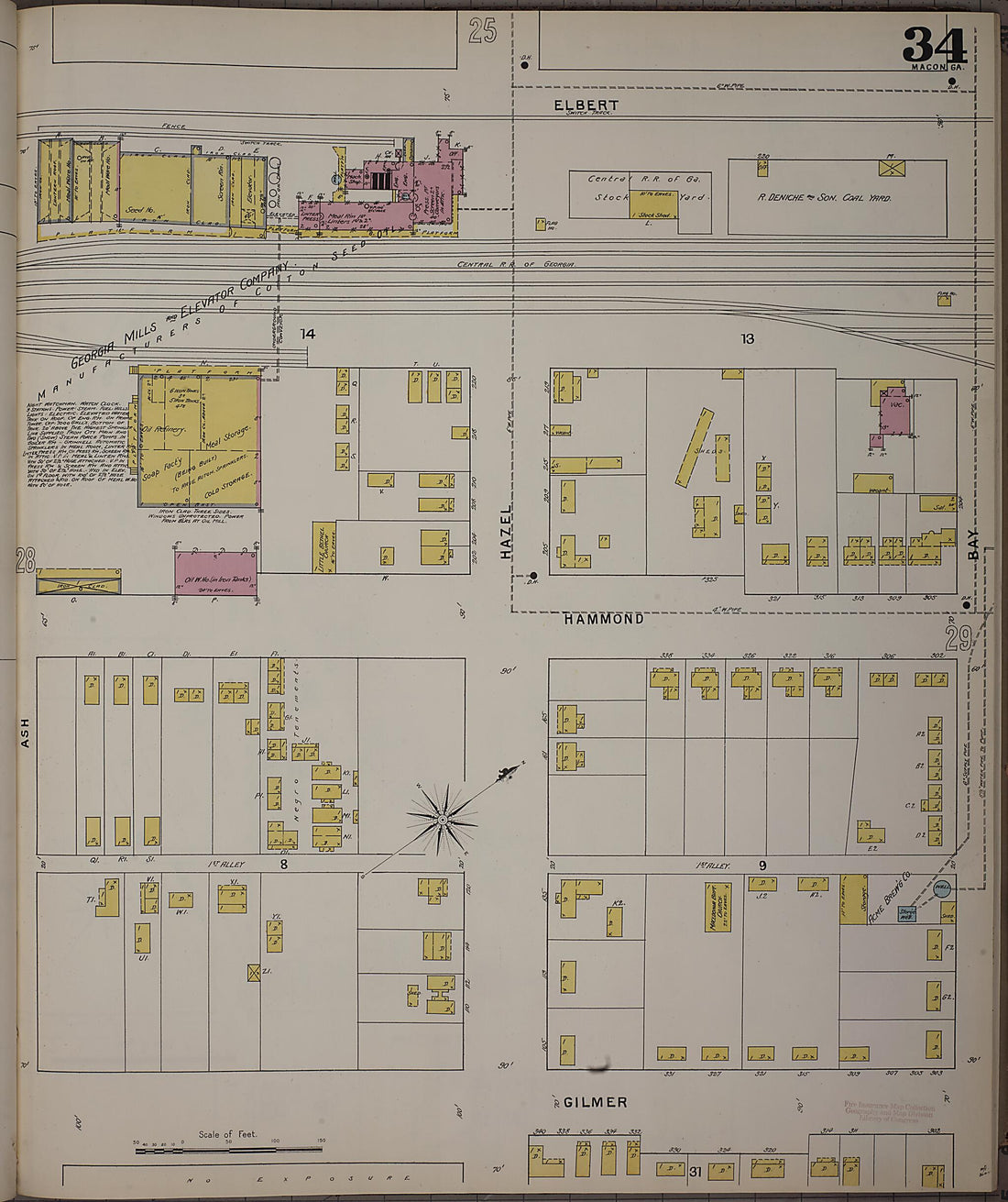 This old map of Macon, Jones County, Georgia was created by Sanborn Map Company in 1895