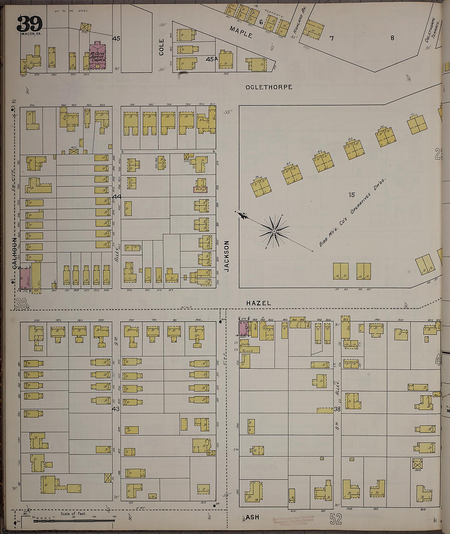This old map of Macon, Jones County, Georgia was created by Sanborn Map Company in 1895