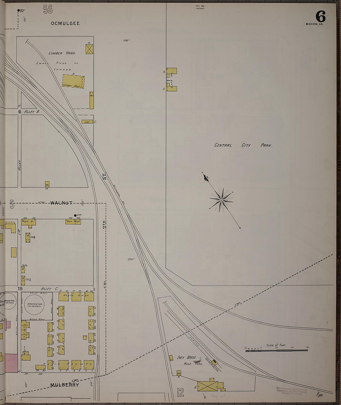 This old map of Macon, Jones County, Georgia was created by Sanborn Map Company in 1895