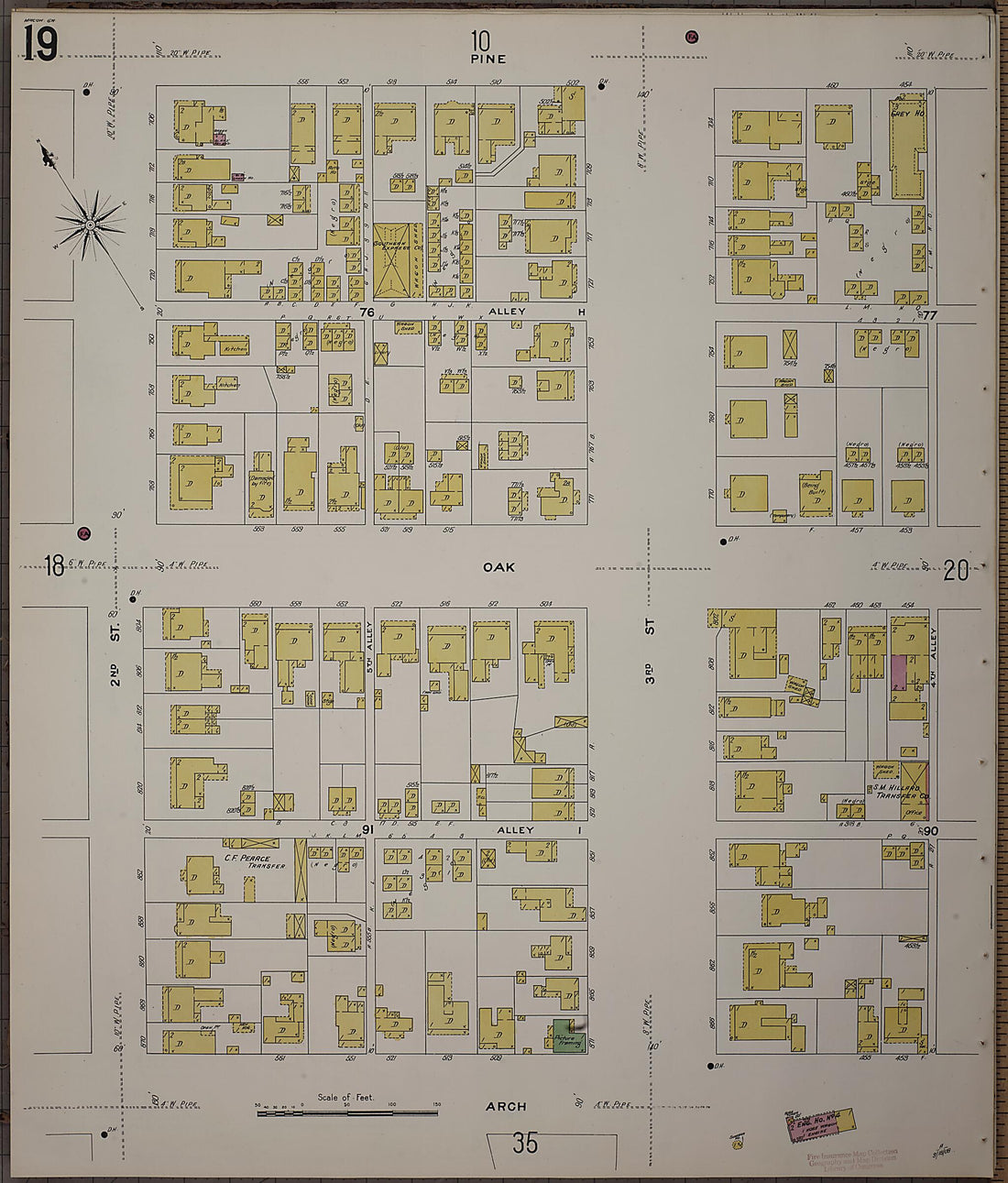 This old map of Macon, Jones County, Georgia was created by Sanborn Map Company in 1908