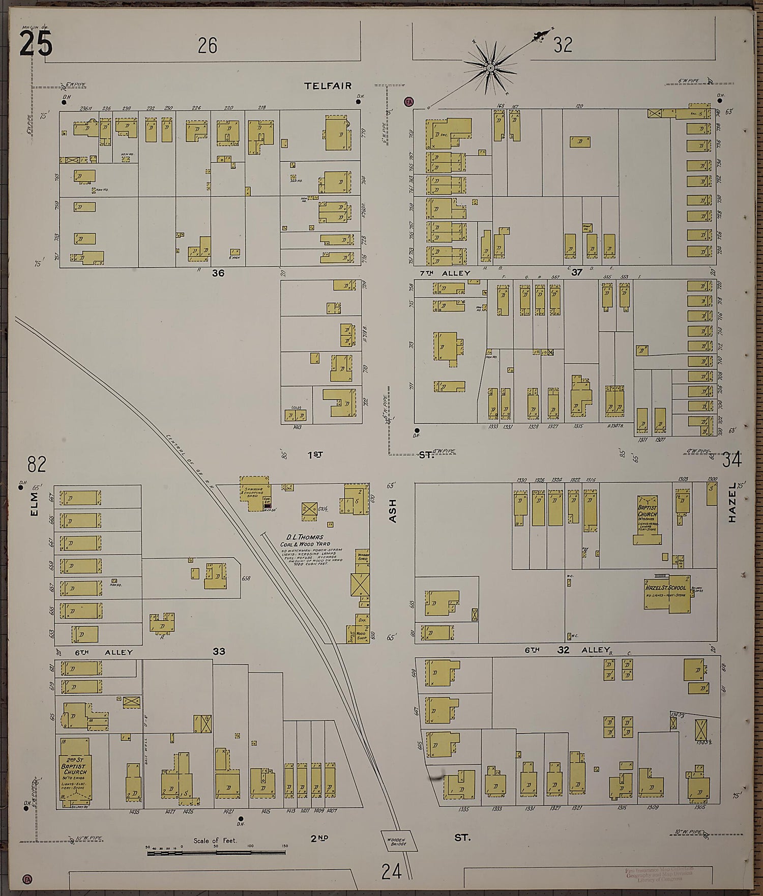 This old map of Macon, Jones County, Georgia was created by Sanborn Map Company in 1908