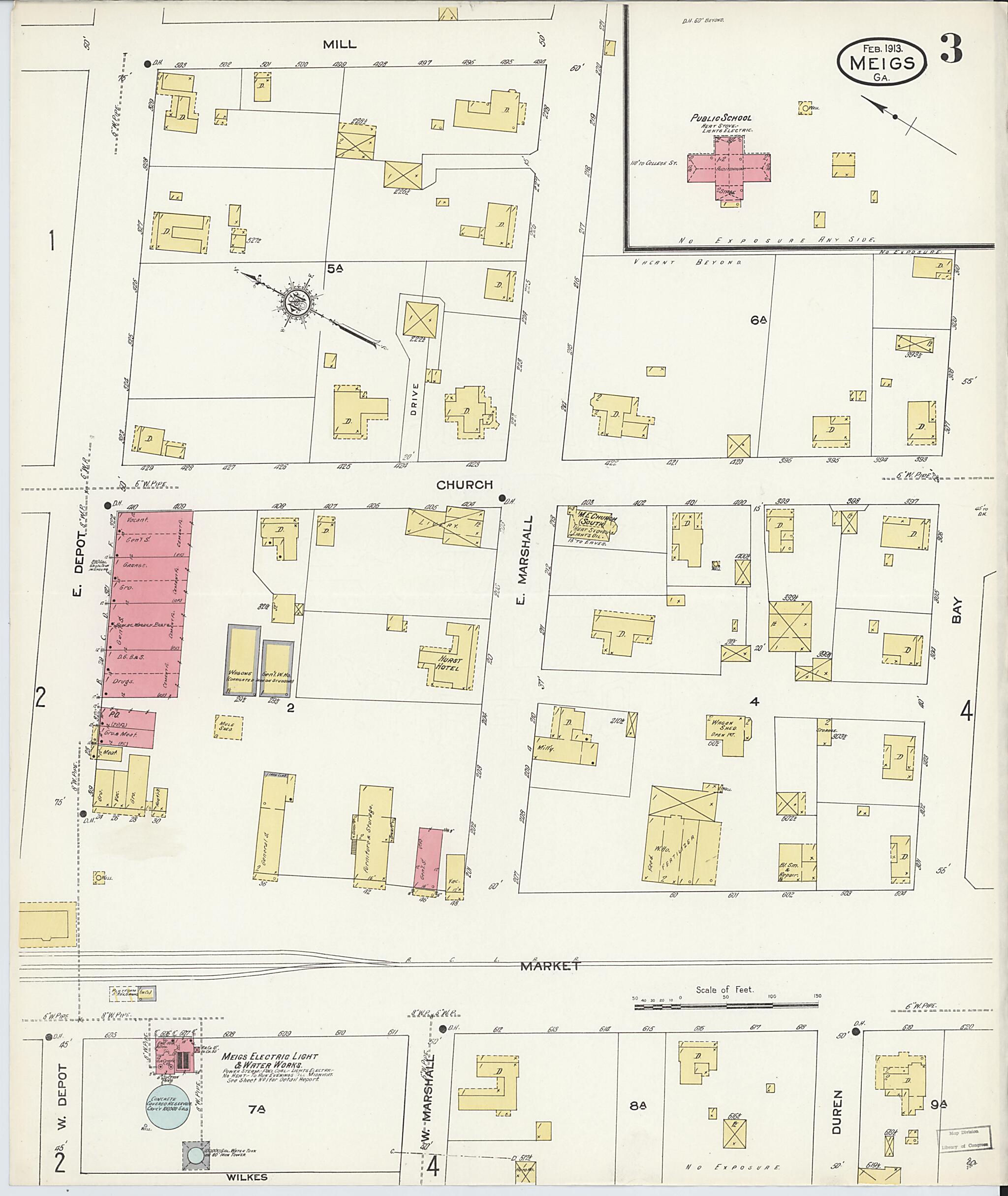 Old Map of Meigs, Thomas County, Georgia [1913] Meigs, Thomas County ...