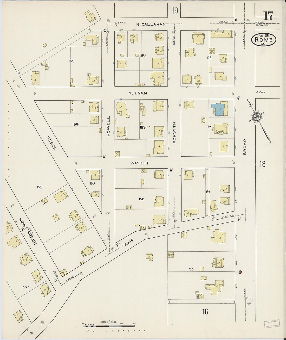 This old map of Rome, Floyd County, Georgia was created by Sanborn Map Company in 1915
