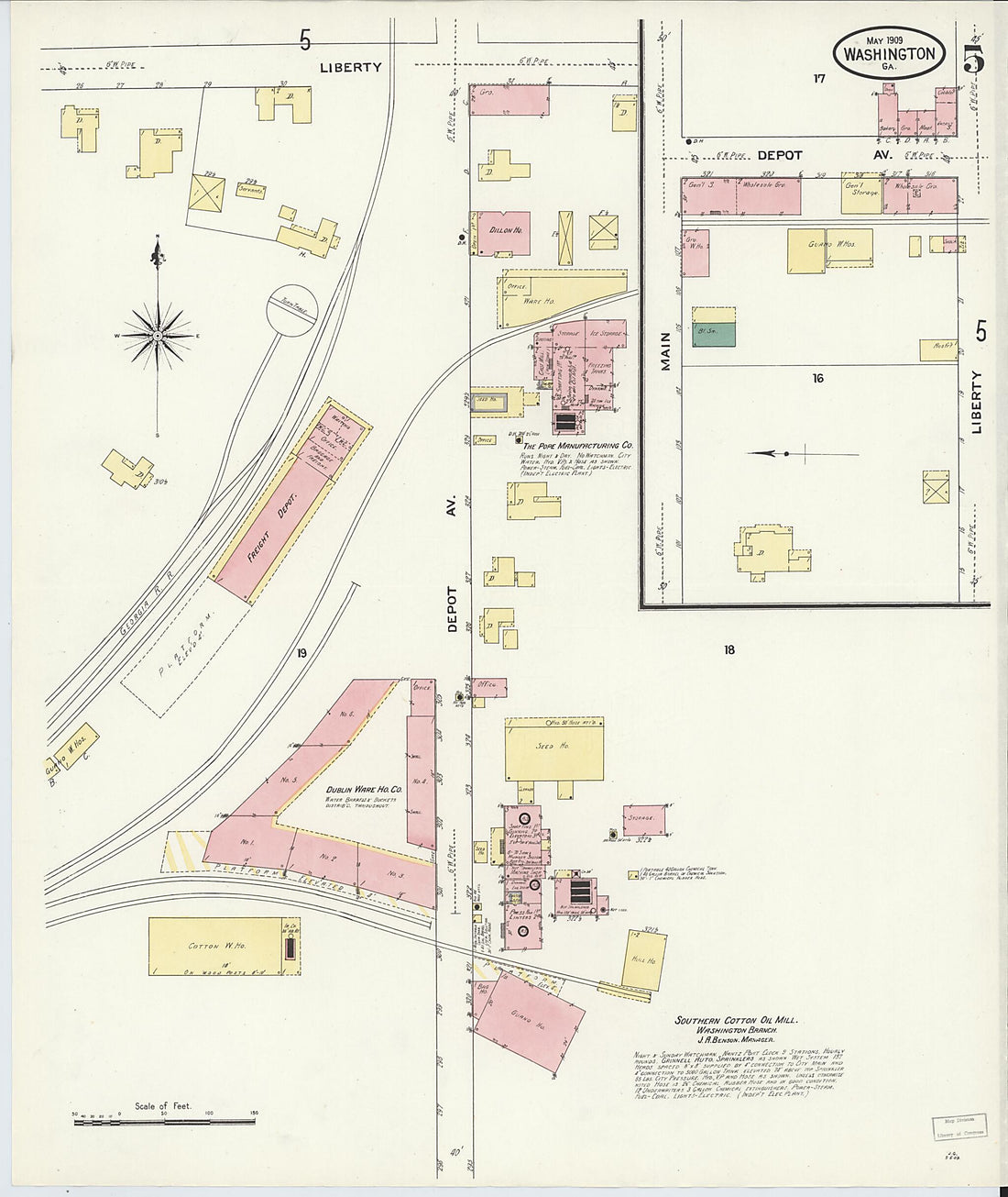This old map of Wilkes County, Washington was created by Sanborn Map Company in 1909