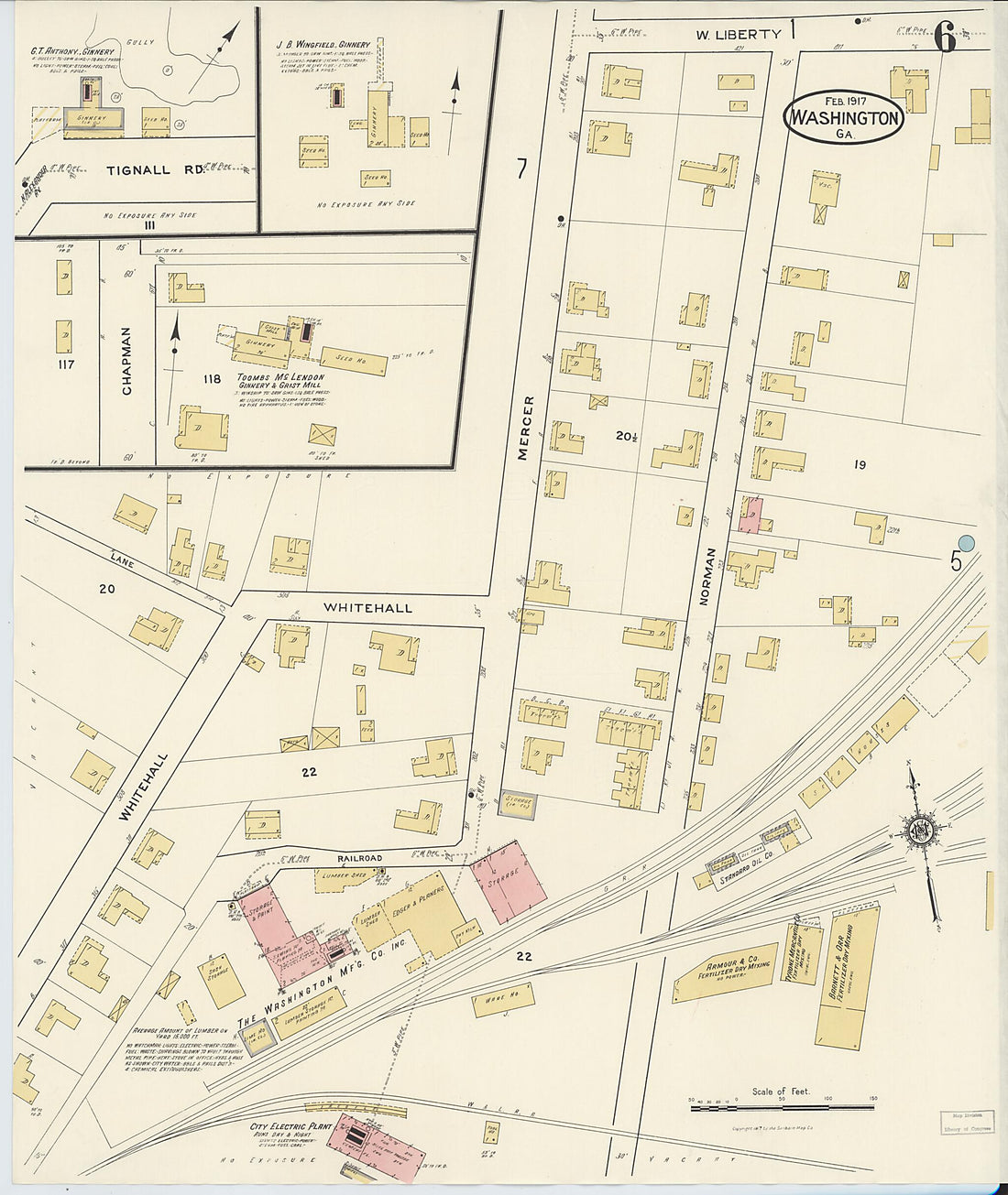 This old map of Wilkes County, Washington was created by Sanborn Map Company in 1917