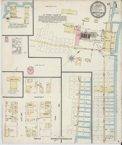Apalachicola, Franklin County, Florida 1897 (Sheet 1 of 3) by Relic Map Company