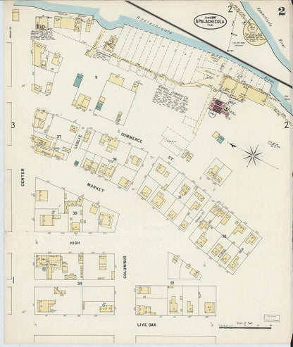 Apalachicola, Franklin County, Florida 1897 (Sheet 2 of 3) by Relic Map Company