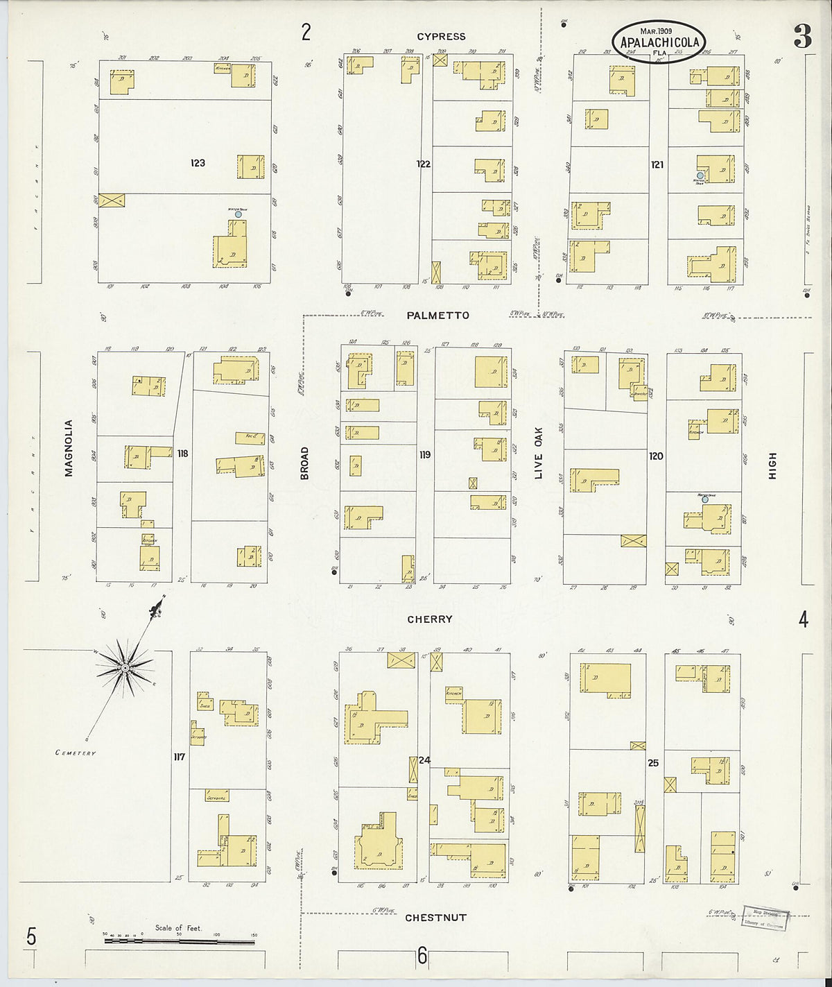 Apalachicola, Franklin County, Florida 1909 (Sheet 3 of 8) by Relic Map Company